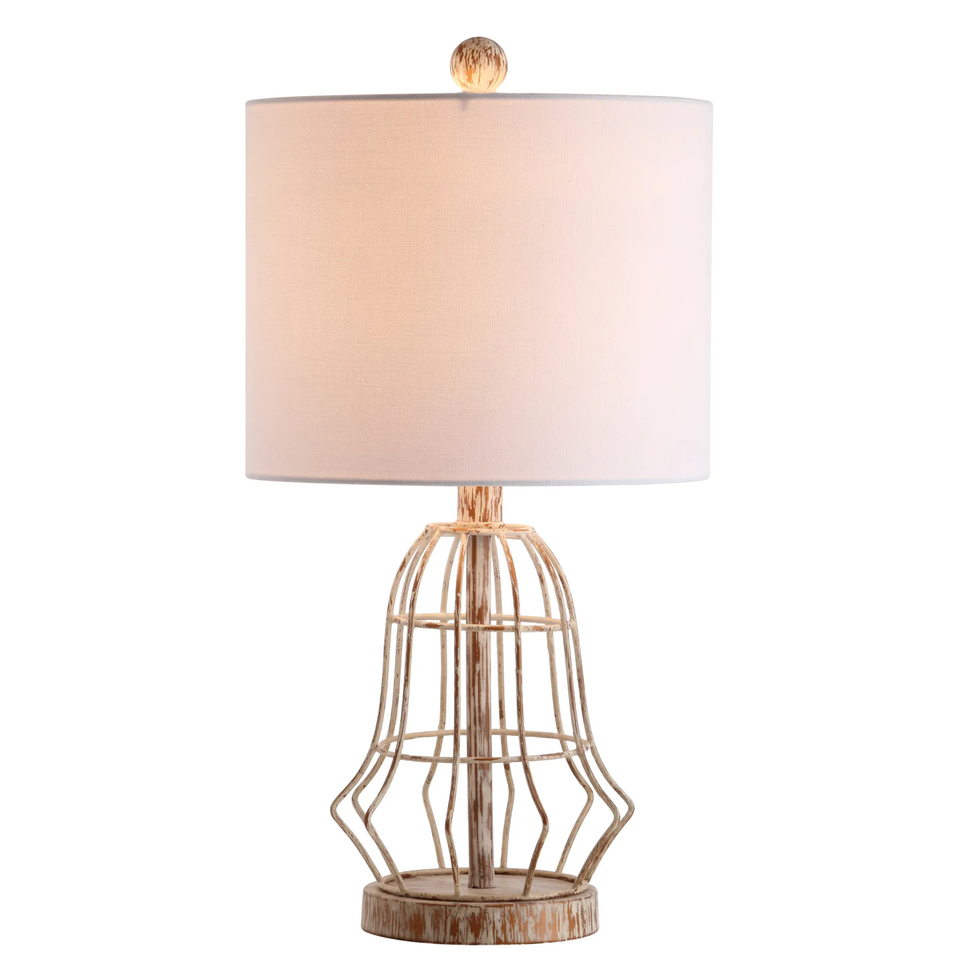 Canes Table Lamp in Metal Antiqued