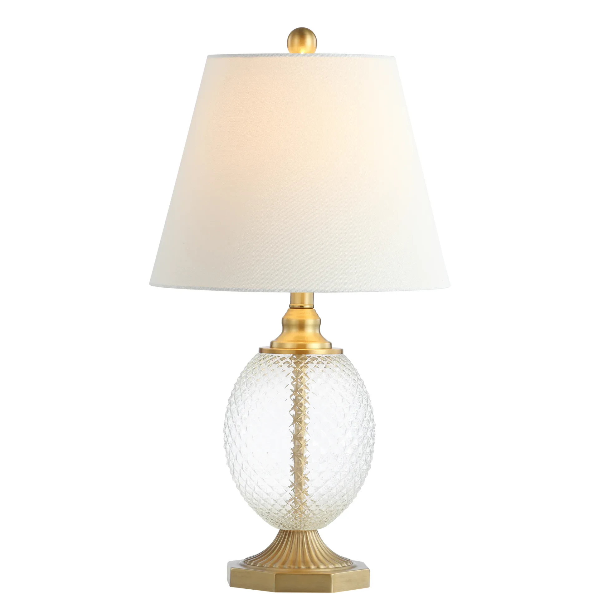 Kaiden Table Lamp in Brass / Clear