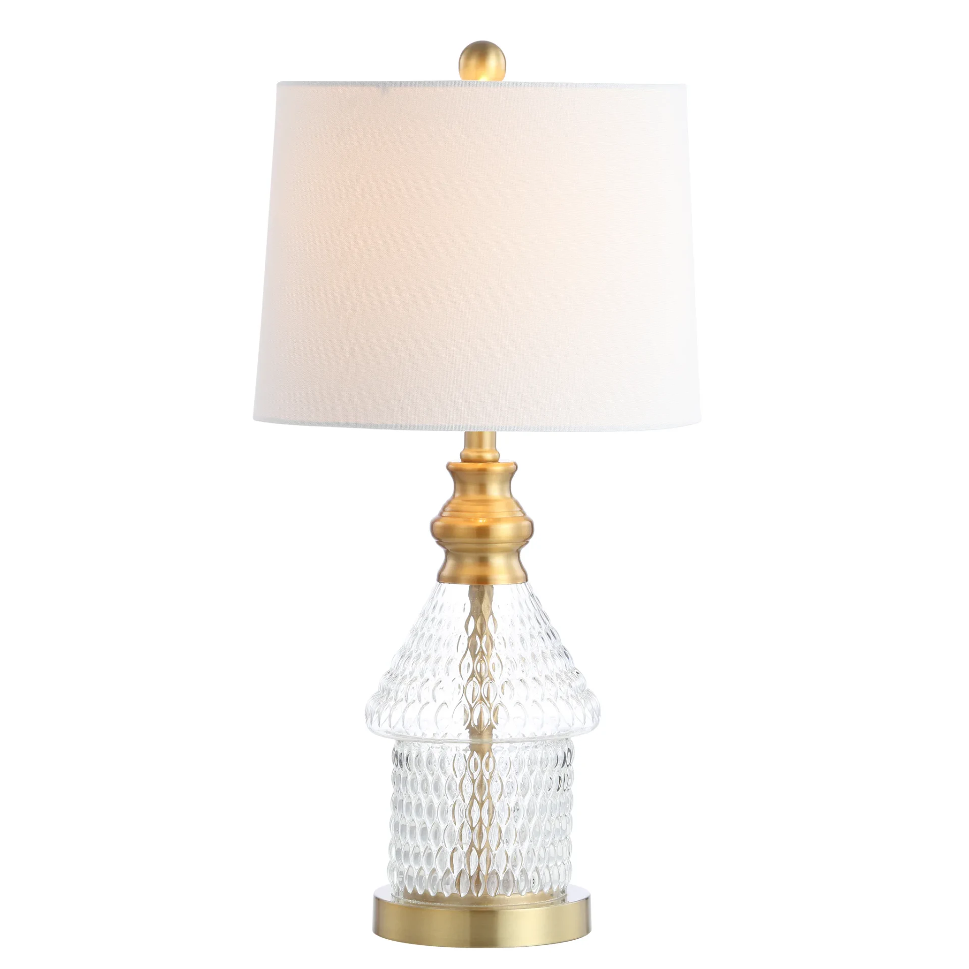 Camden Table Lamp in Brass / Clear
