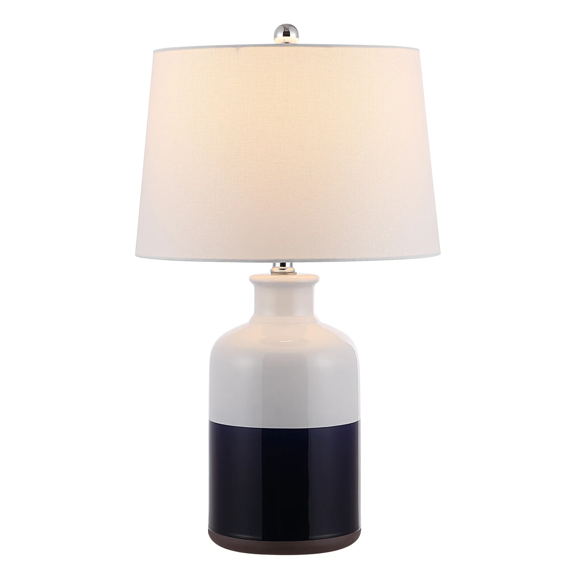 Dani Table Lamp in White / Navy Blue