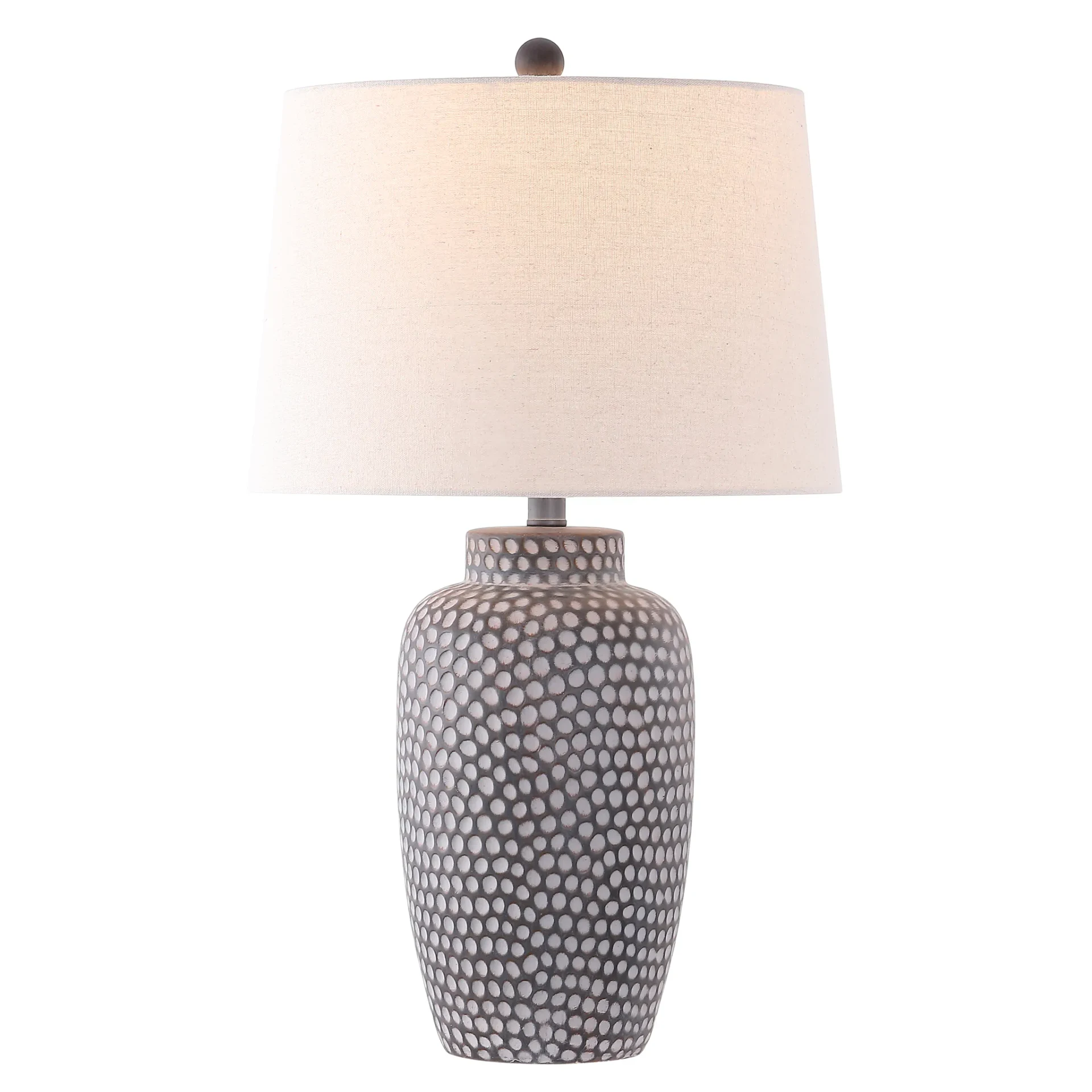 Jerlen Table Lamp in Brown / White