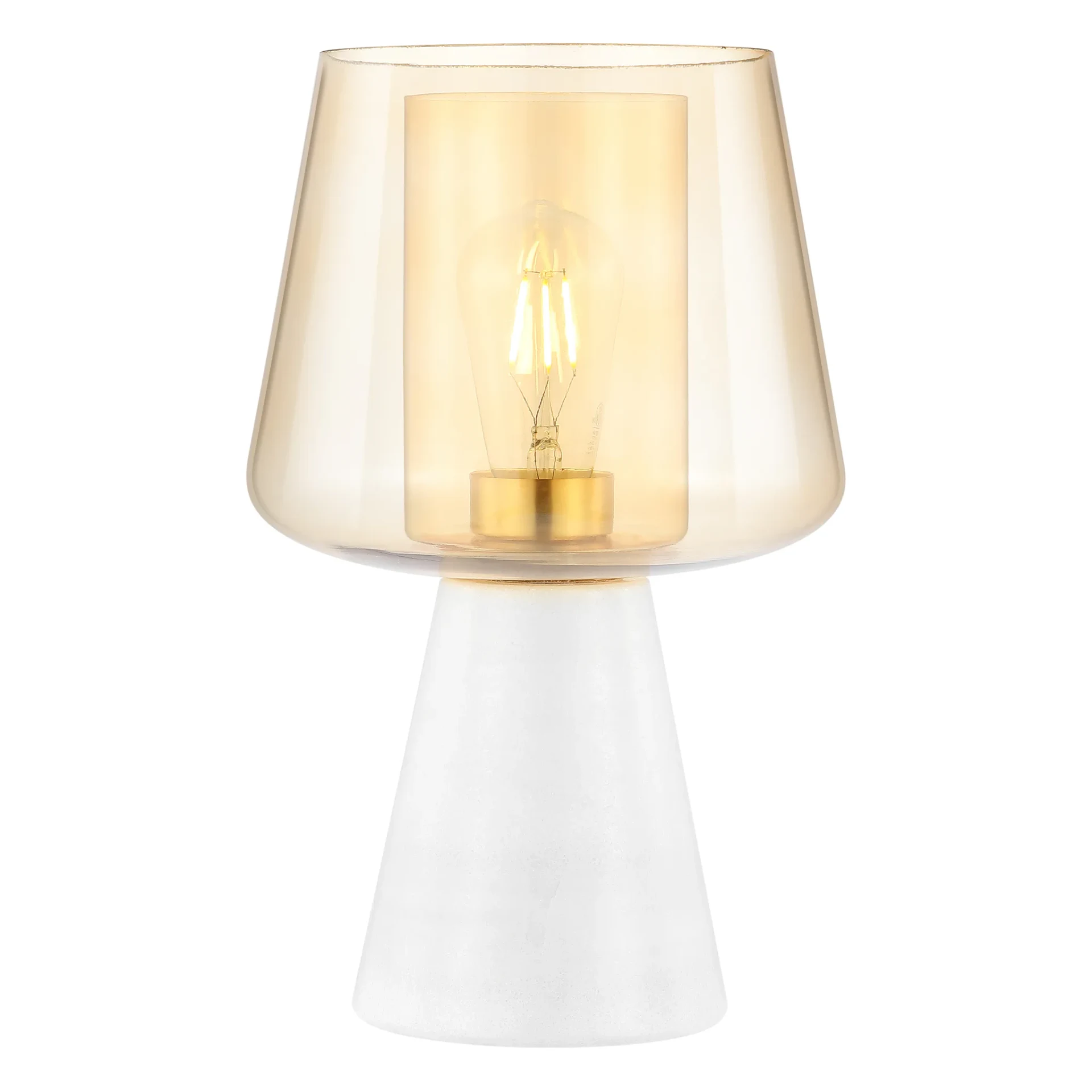 Soraya Table Lamp in Amber / White