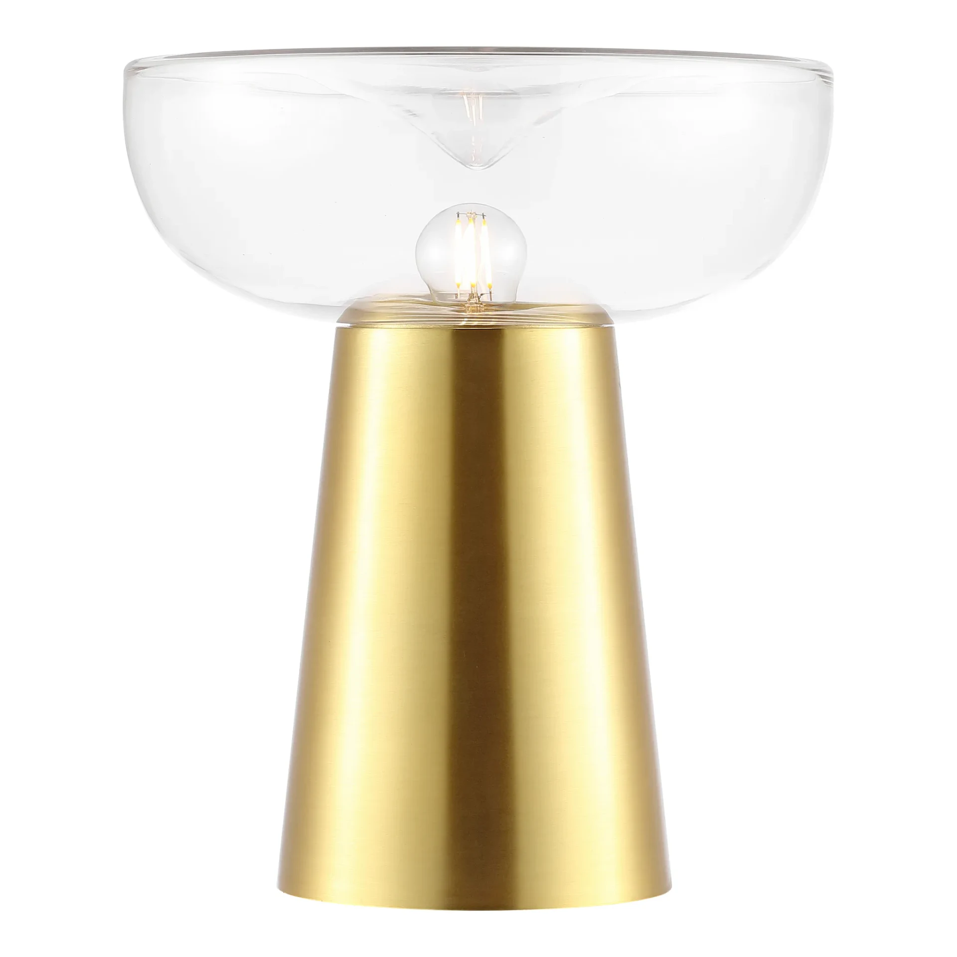 Vassar Table Lamp in Brass / Clear