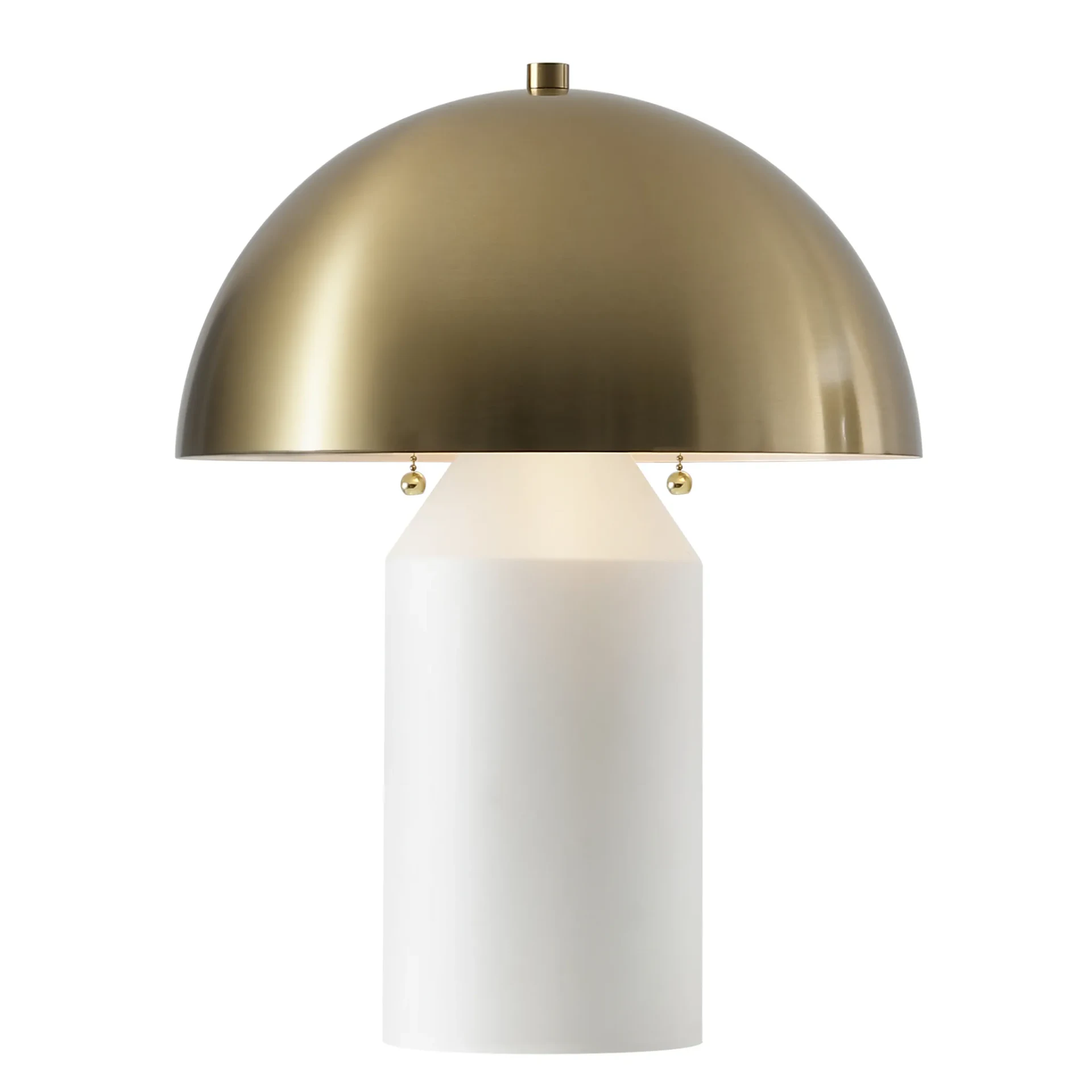 Jove Table Lamp in Brass Gold / White