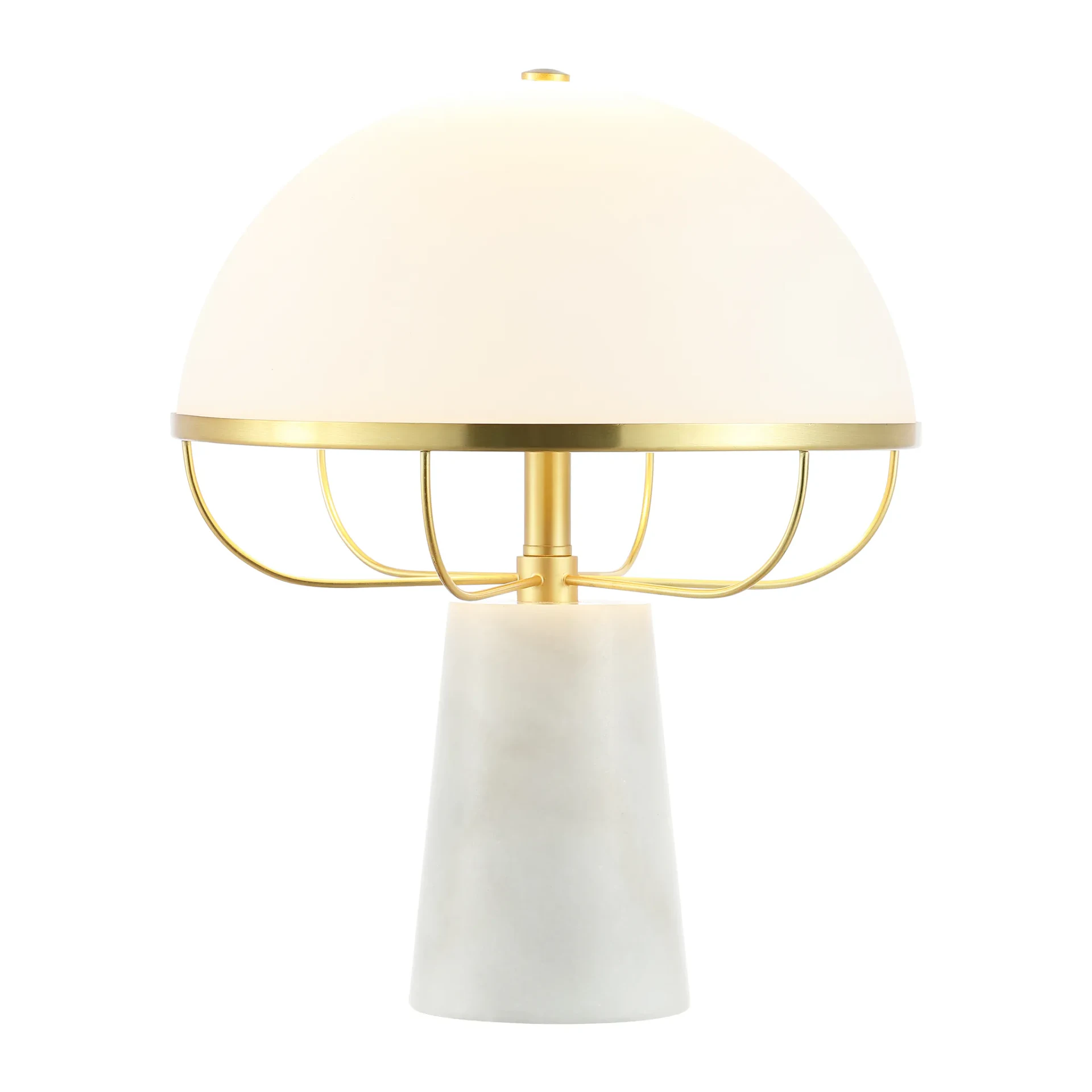 Fraser Table Lamp in White / Brass