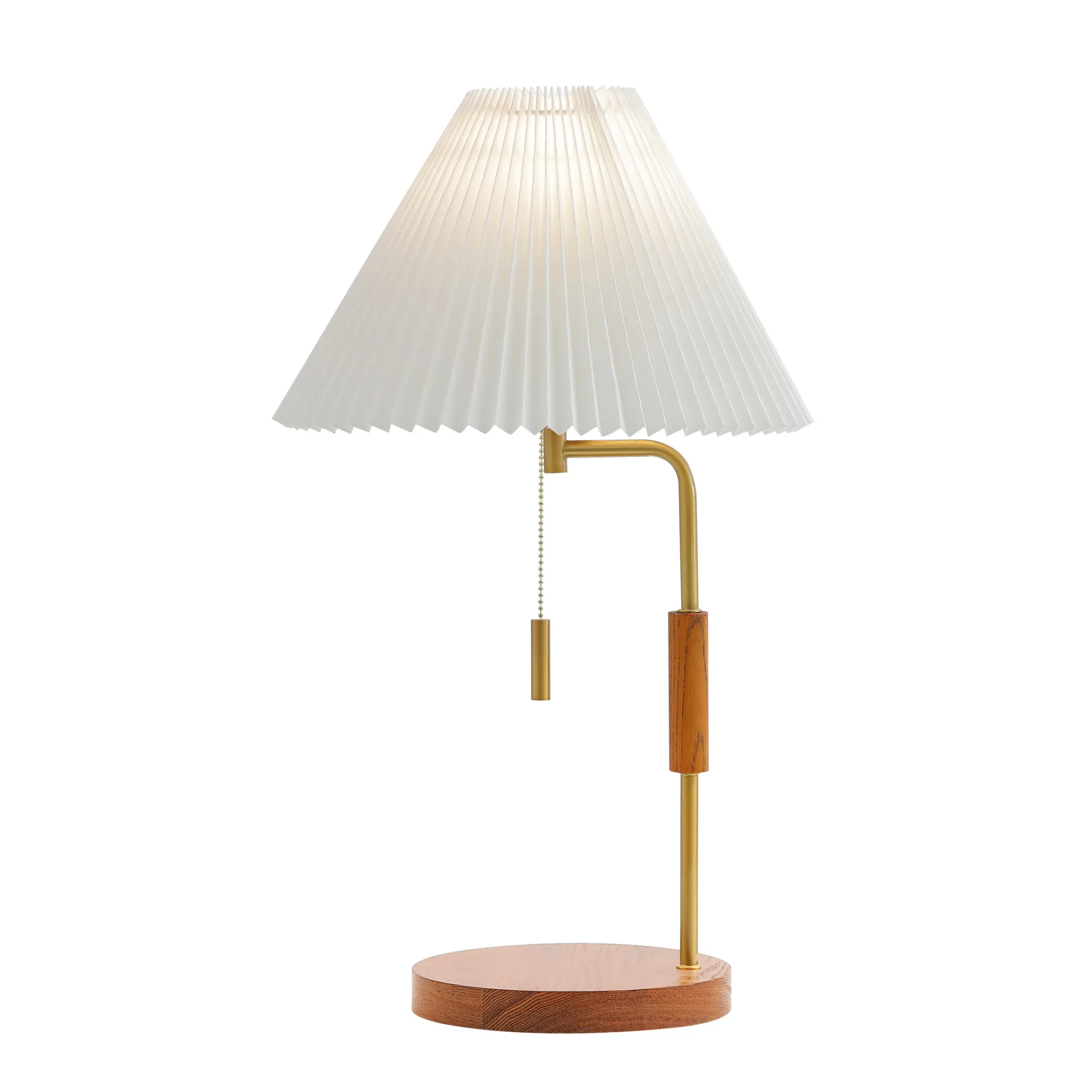 Jonah Table Lamp in Walnut / Brass