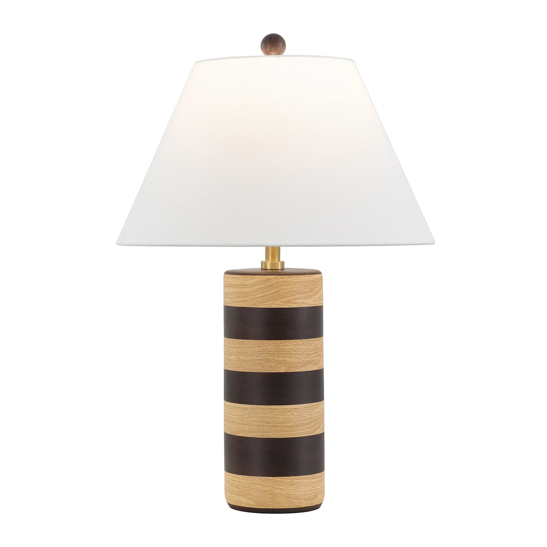 Shea Table Lamp in Light Brown / Dark Brown