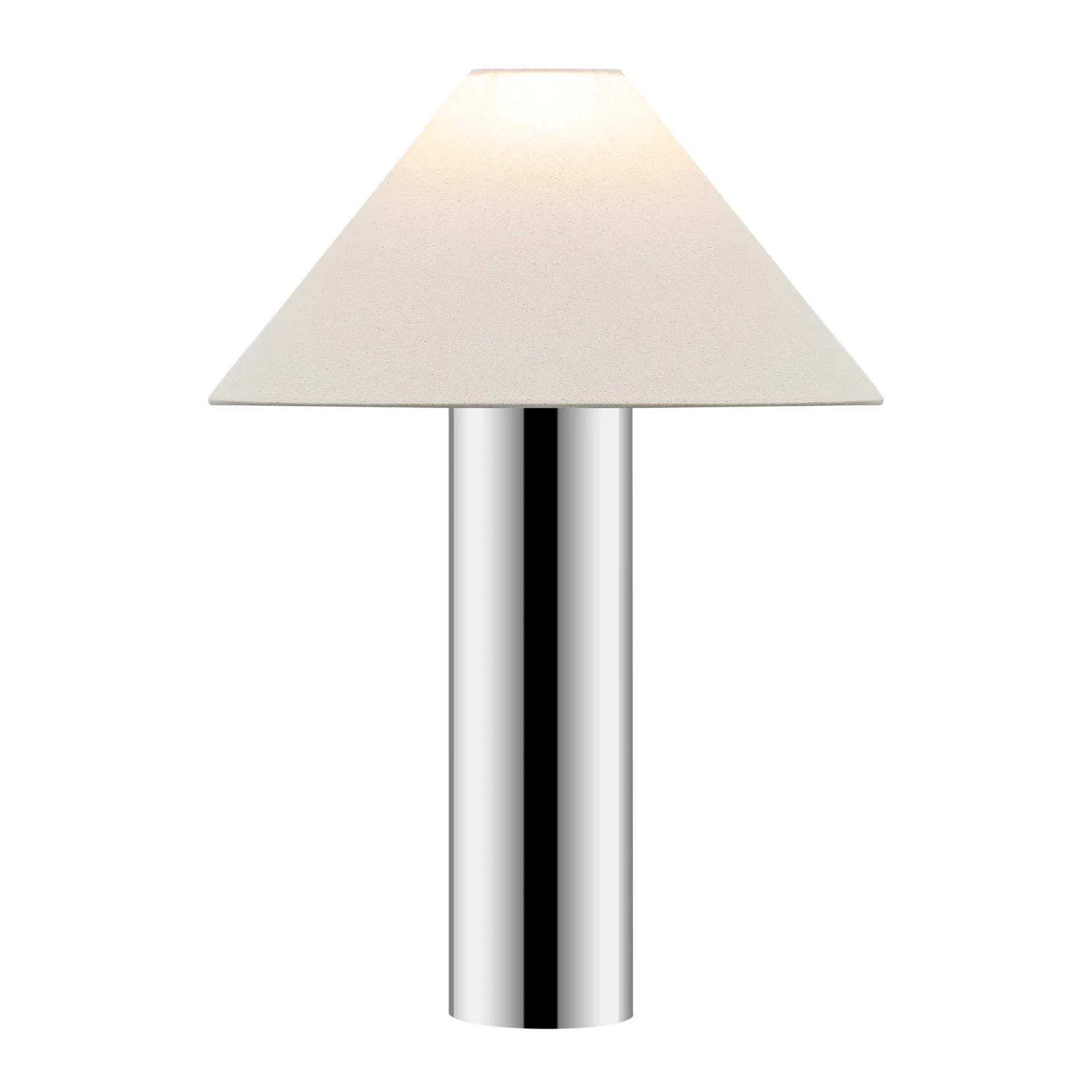 Cheri Table Lamp in Chrome / White