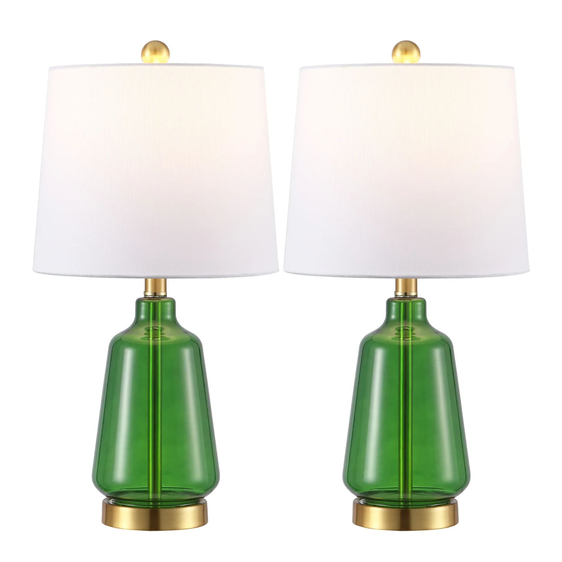 Aren Table Lamp (Set Of 2) in Green / Brass