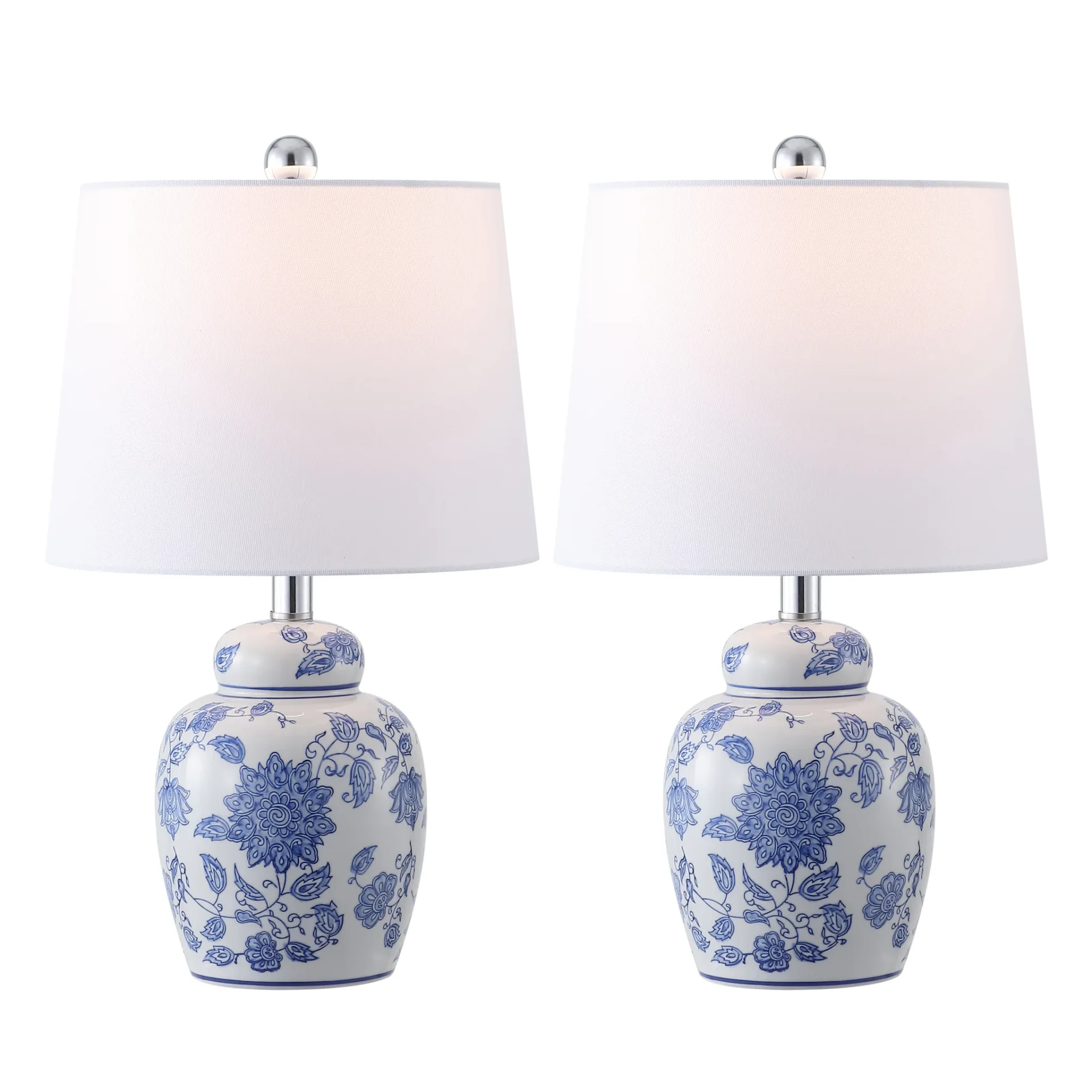 Sandra Table Lamp (Set Of 2) in White / Blue
