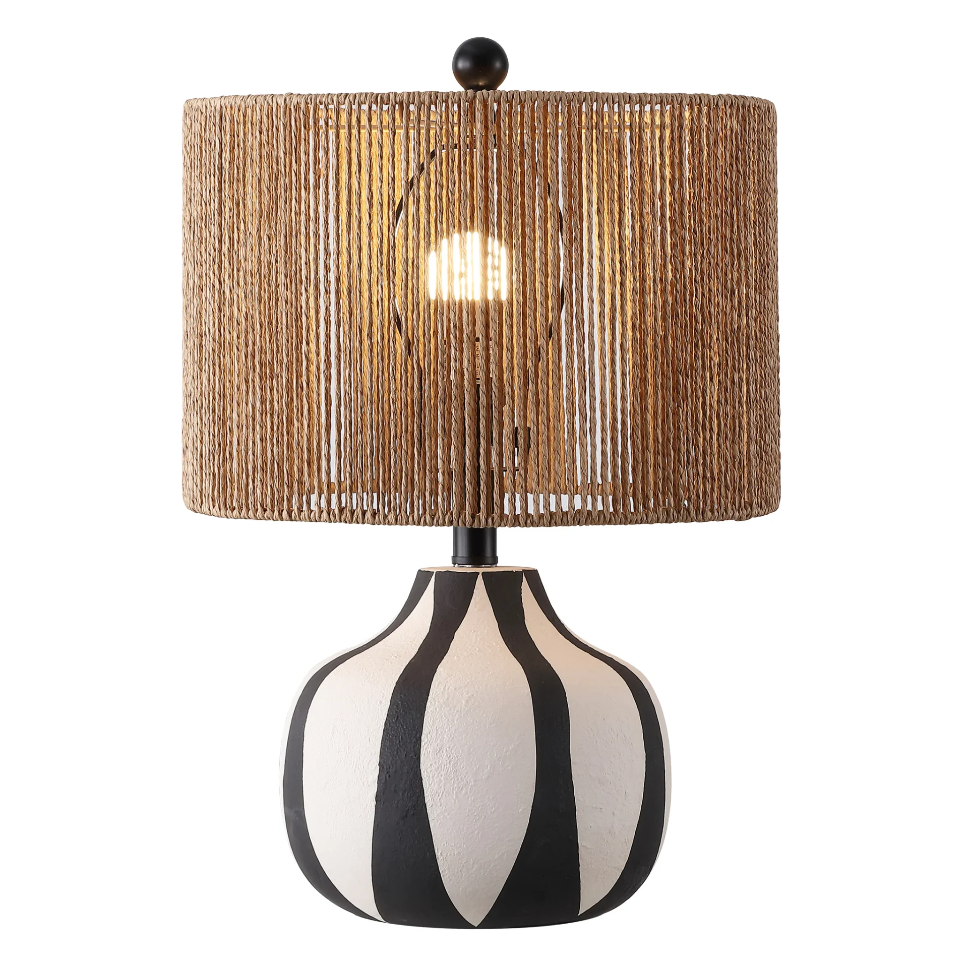 Devi Table Lamp in Cream / Black