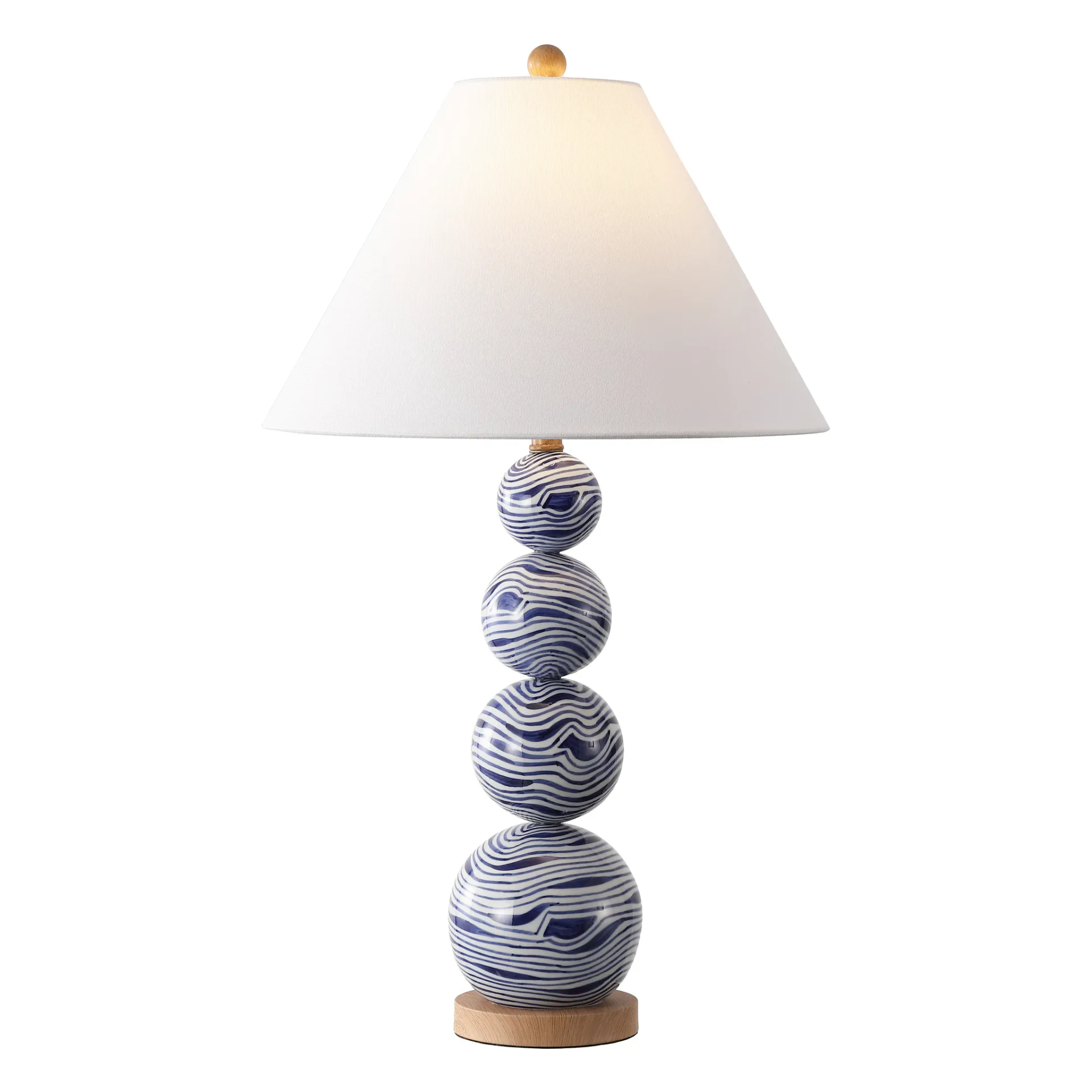 Juniper Table Lamp in White / Blue
