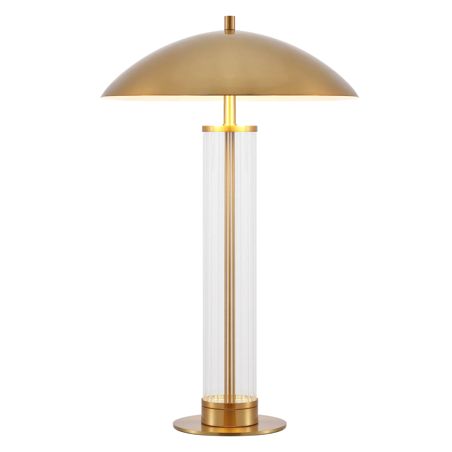 Tylar Table Lamp in Brass / Clear
