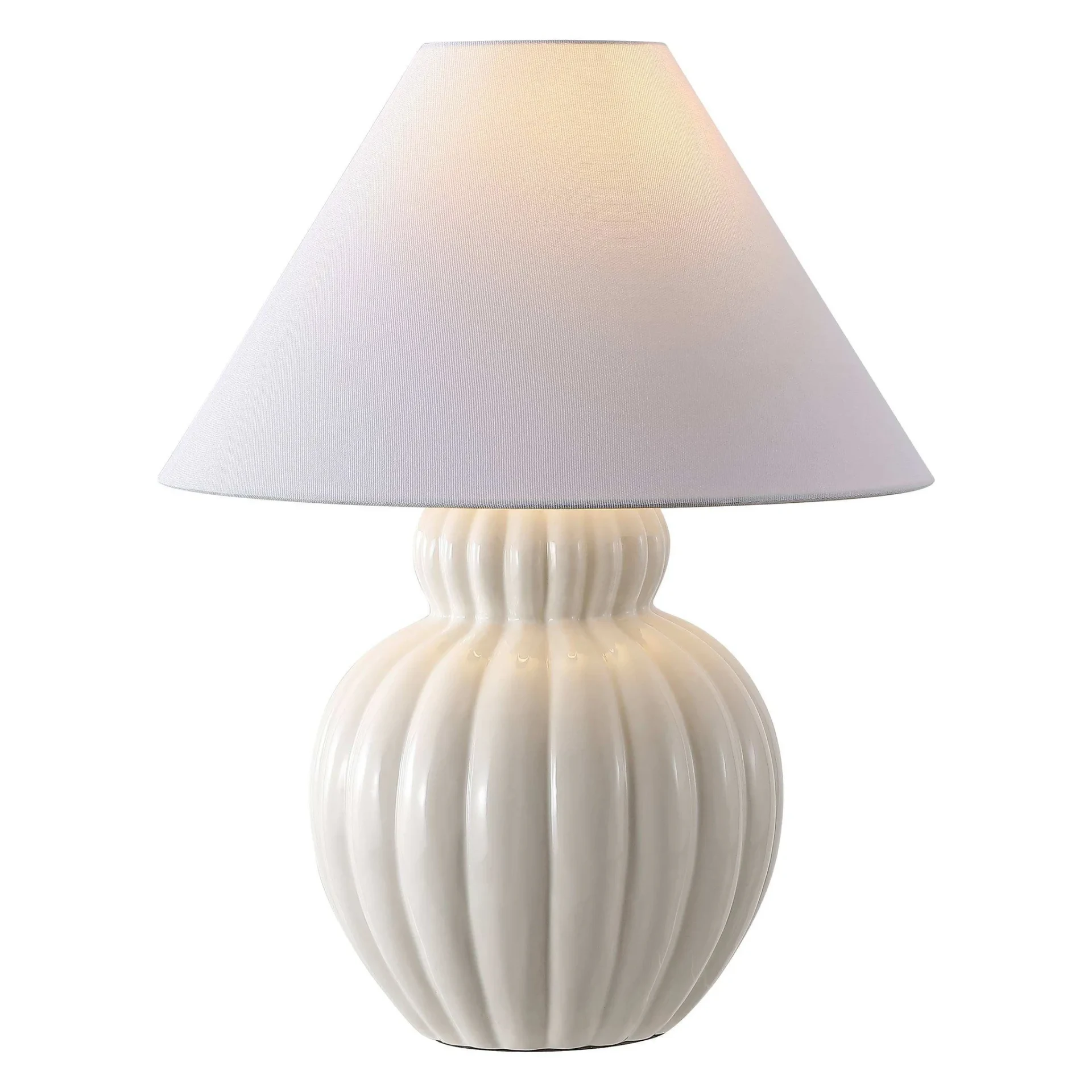 Kamiko Ceramic Table Lamp in Cream / White