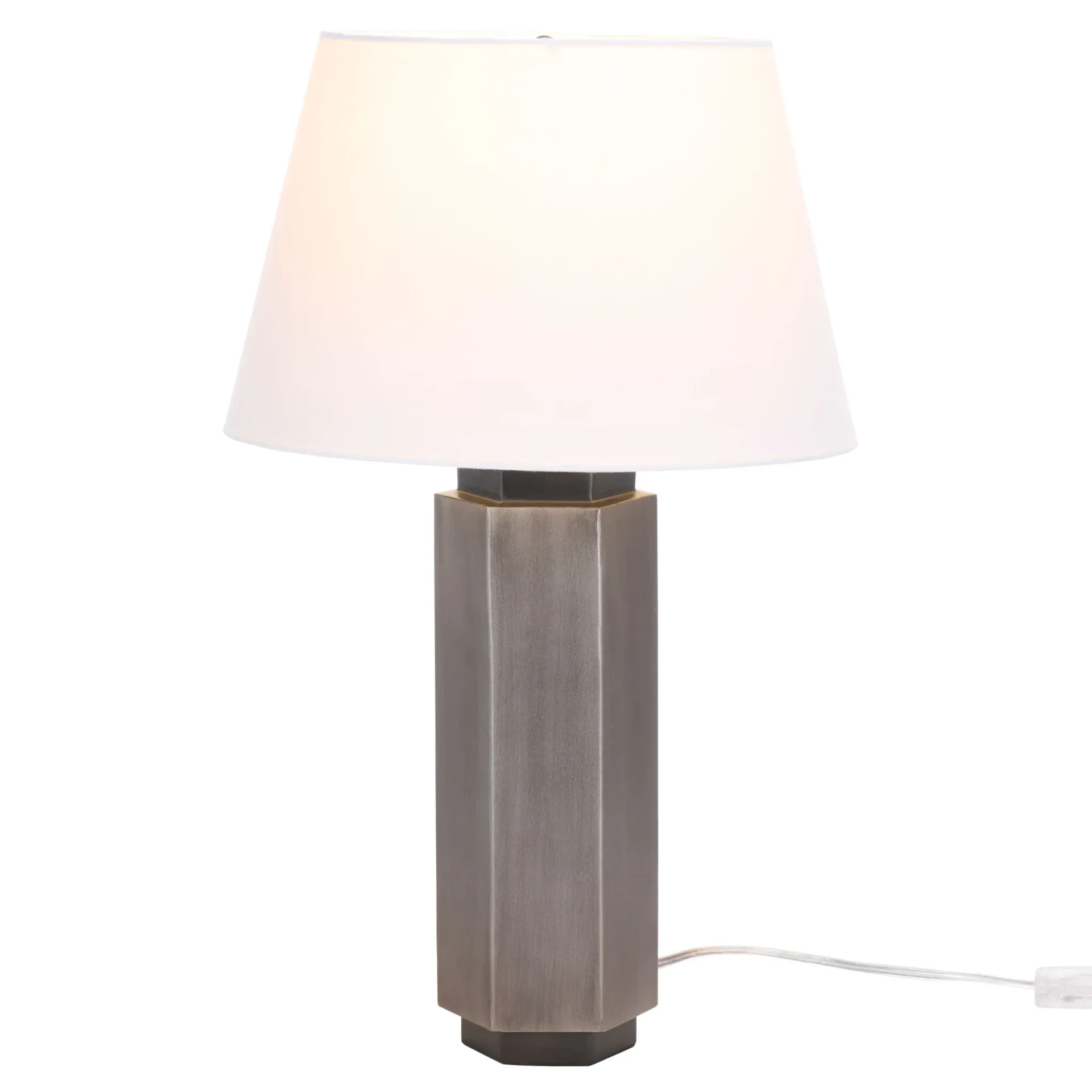 Emlyn Table Lamp in Antique Silver