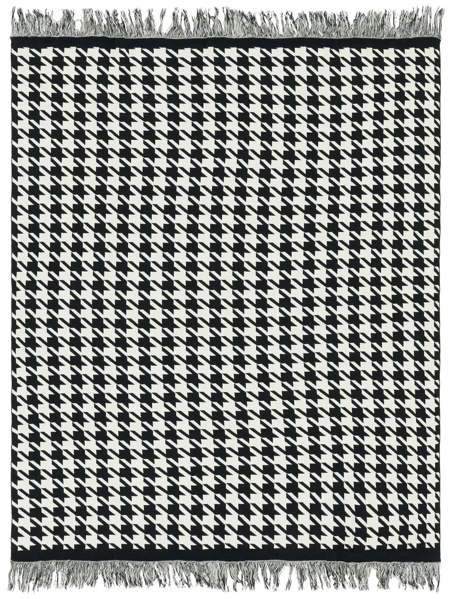 Cantil Throw in Black / Ivory