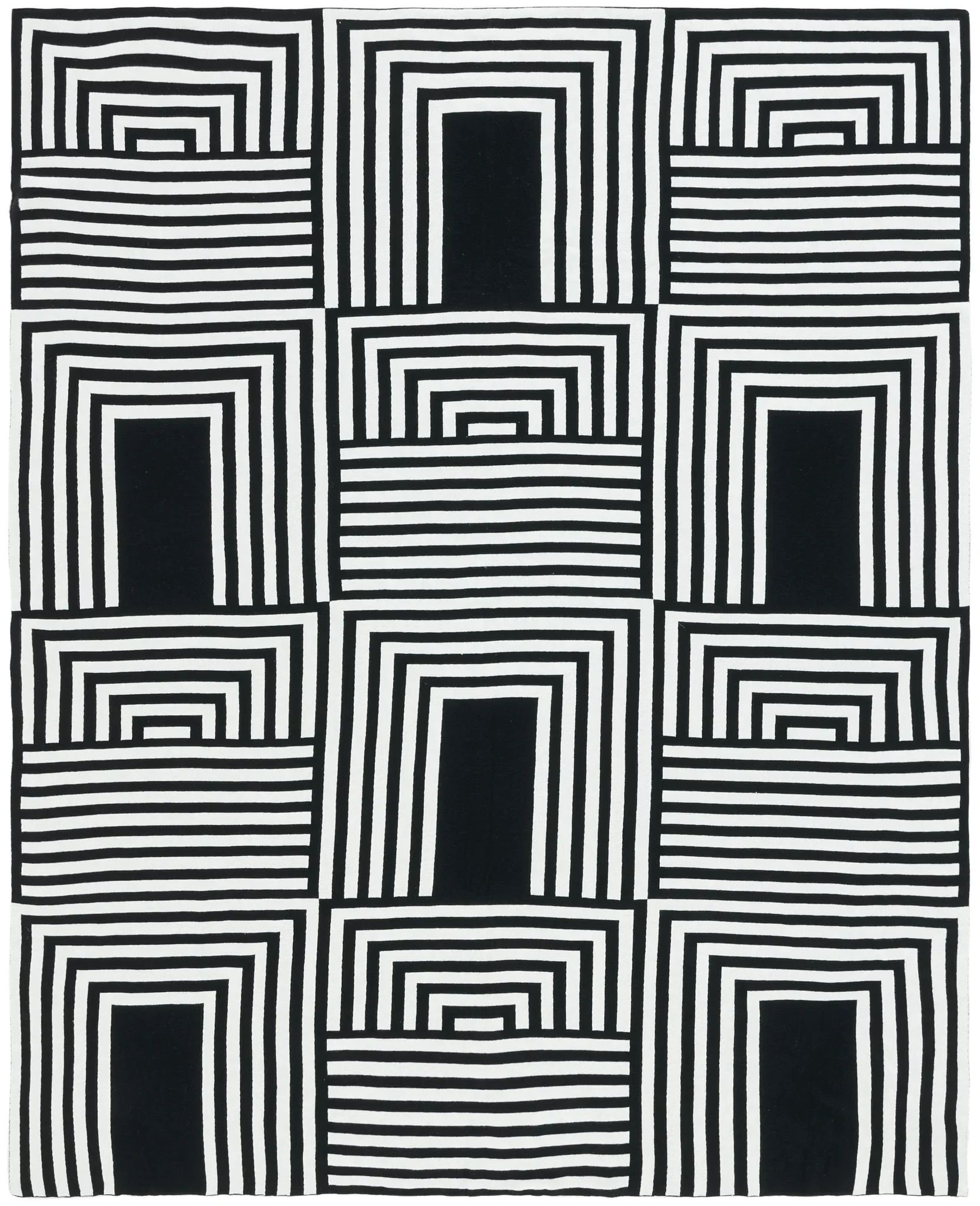 Ziggy Throw in Black / Ivory
