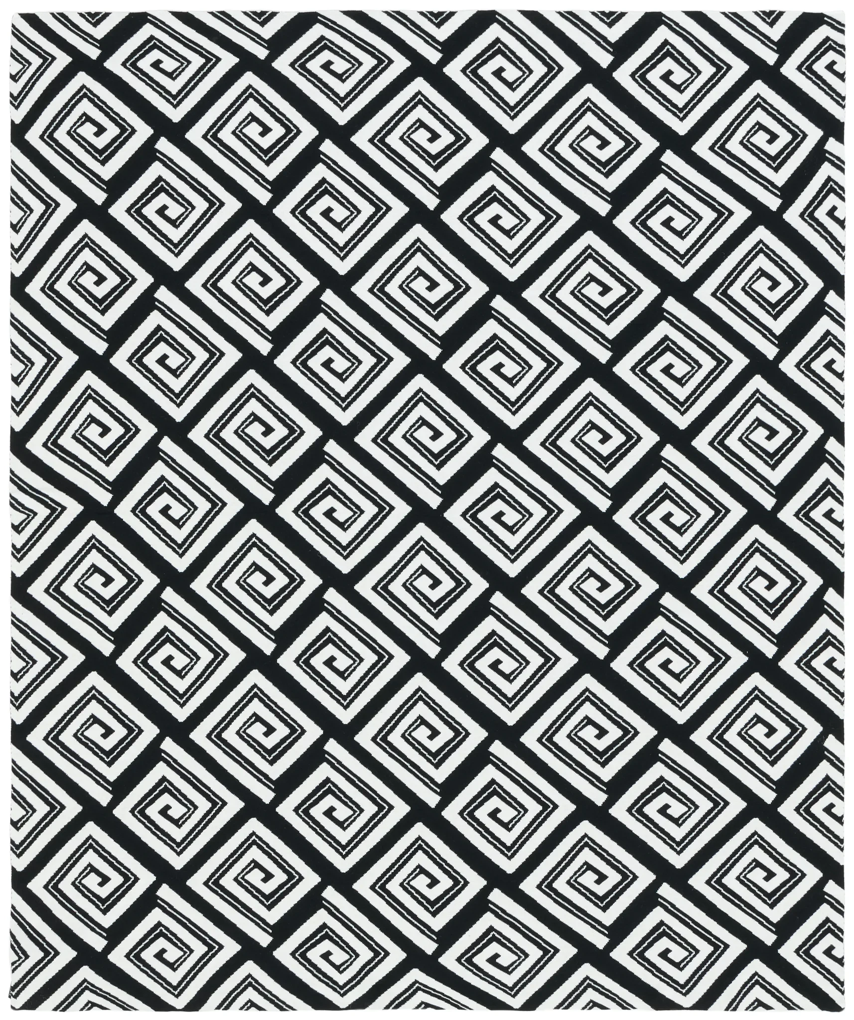 Veda Throw in Black / Ivory
