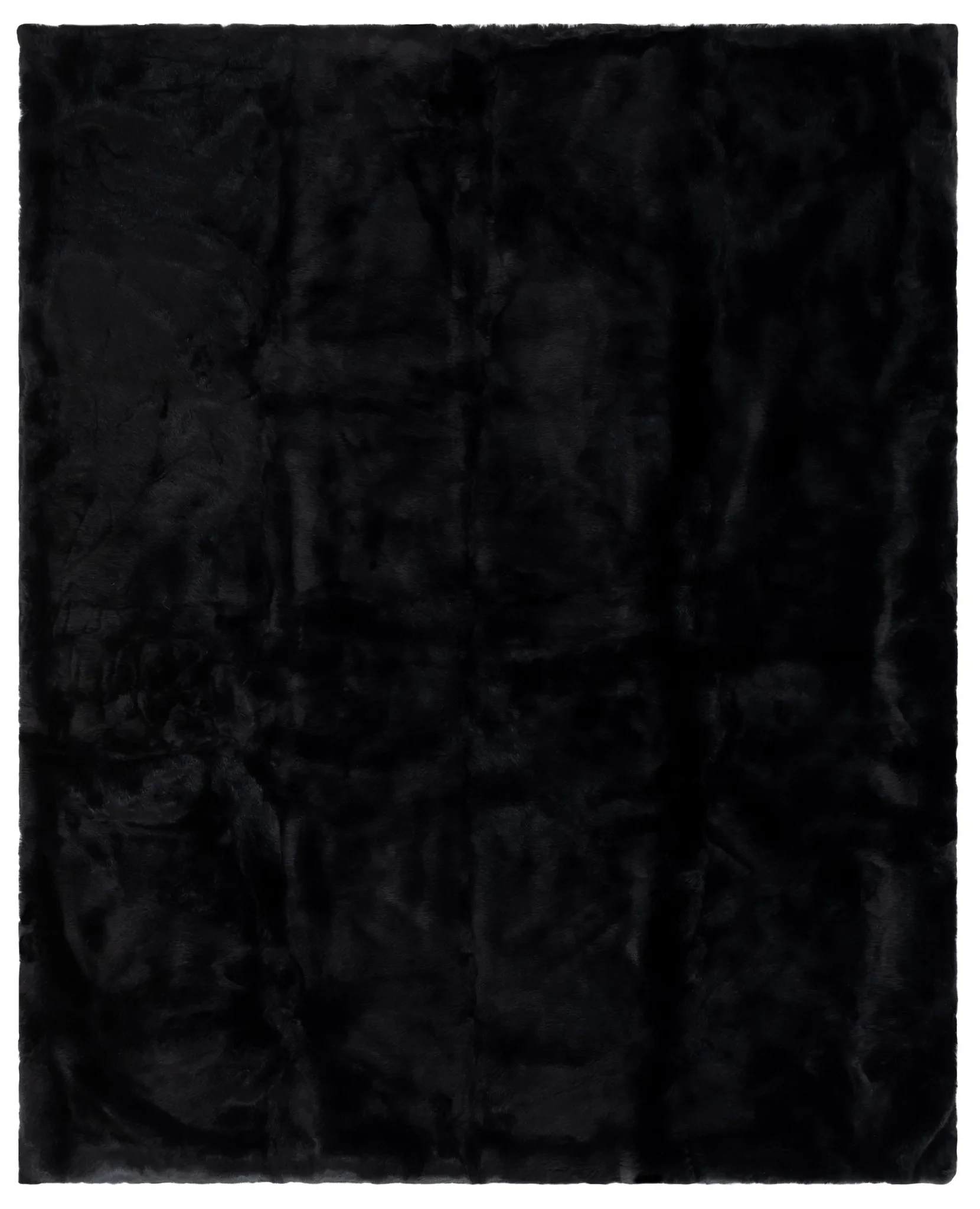 Faux Black Mink Throw in Black