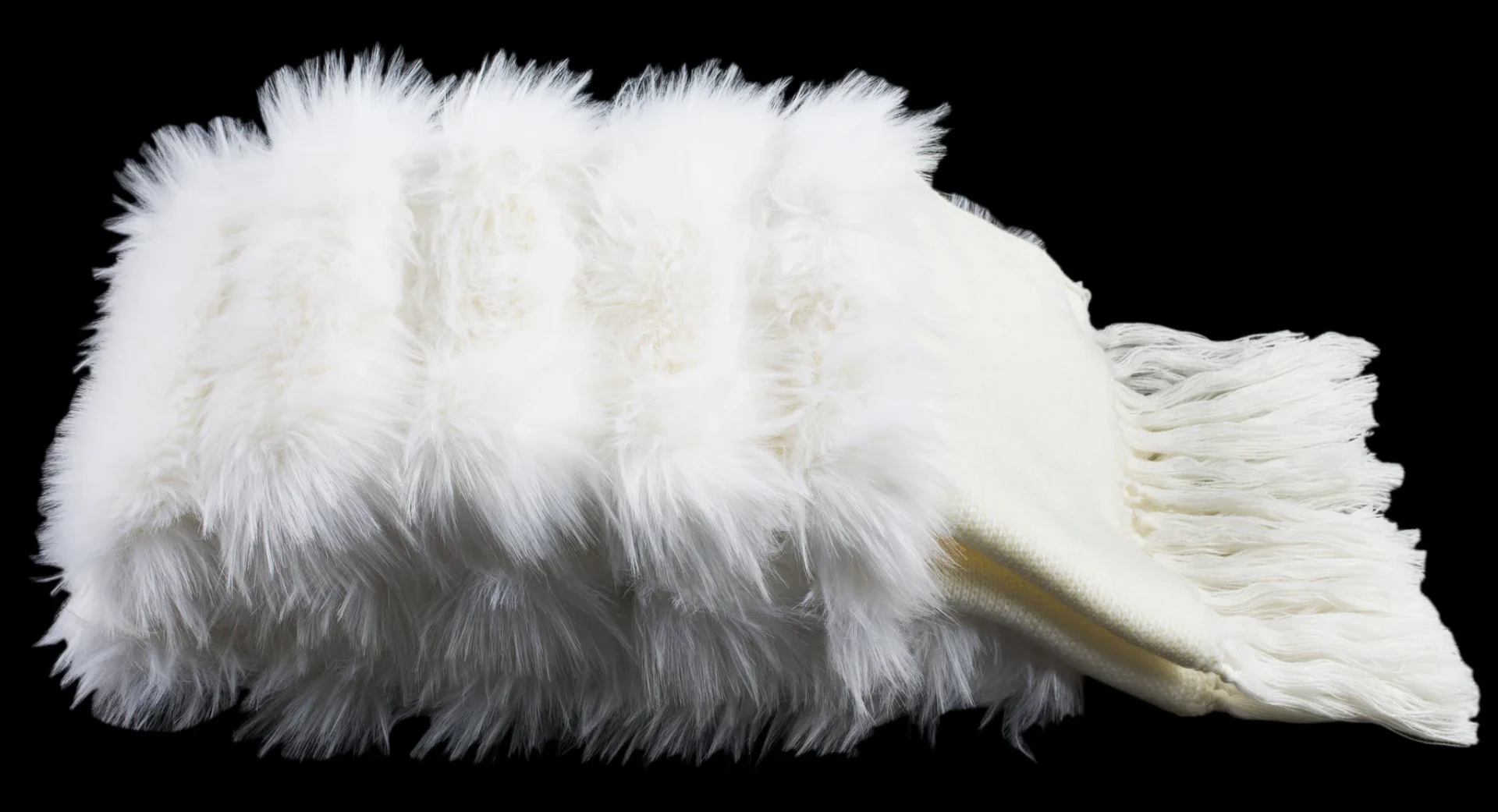 Faux Fur Alexi Bed Runner in Cream