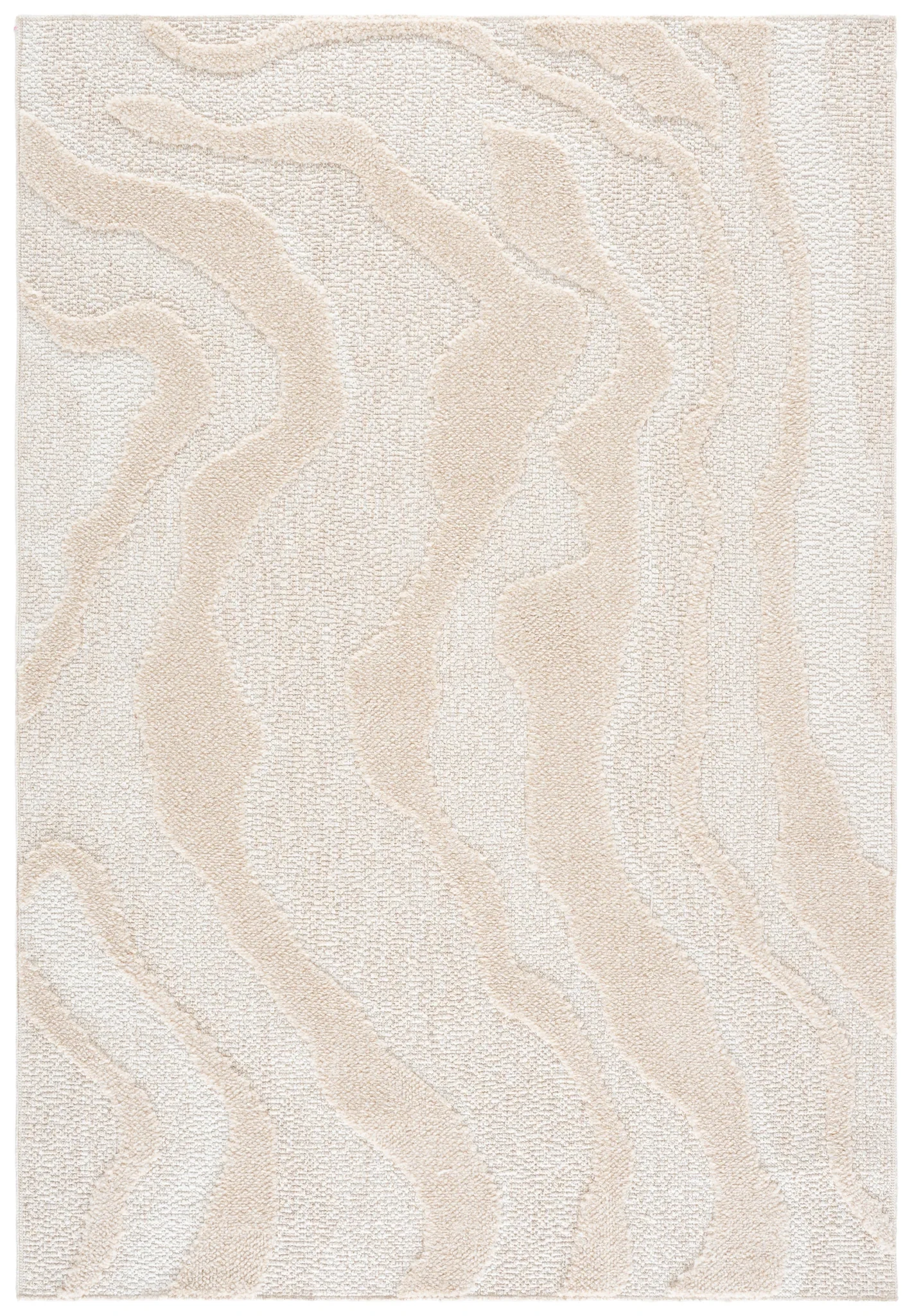 Trends Modern Wave Rug in Beige / Ivory