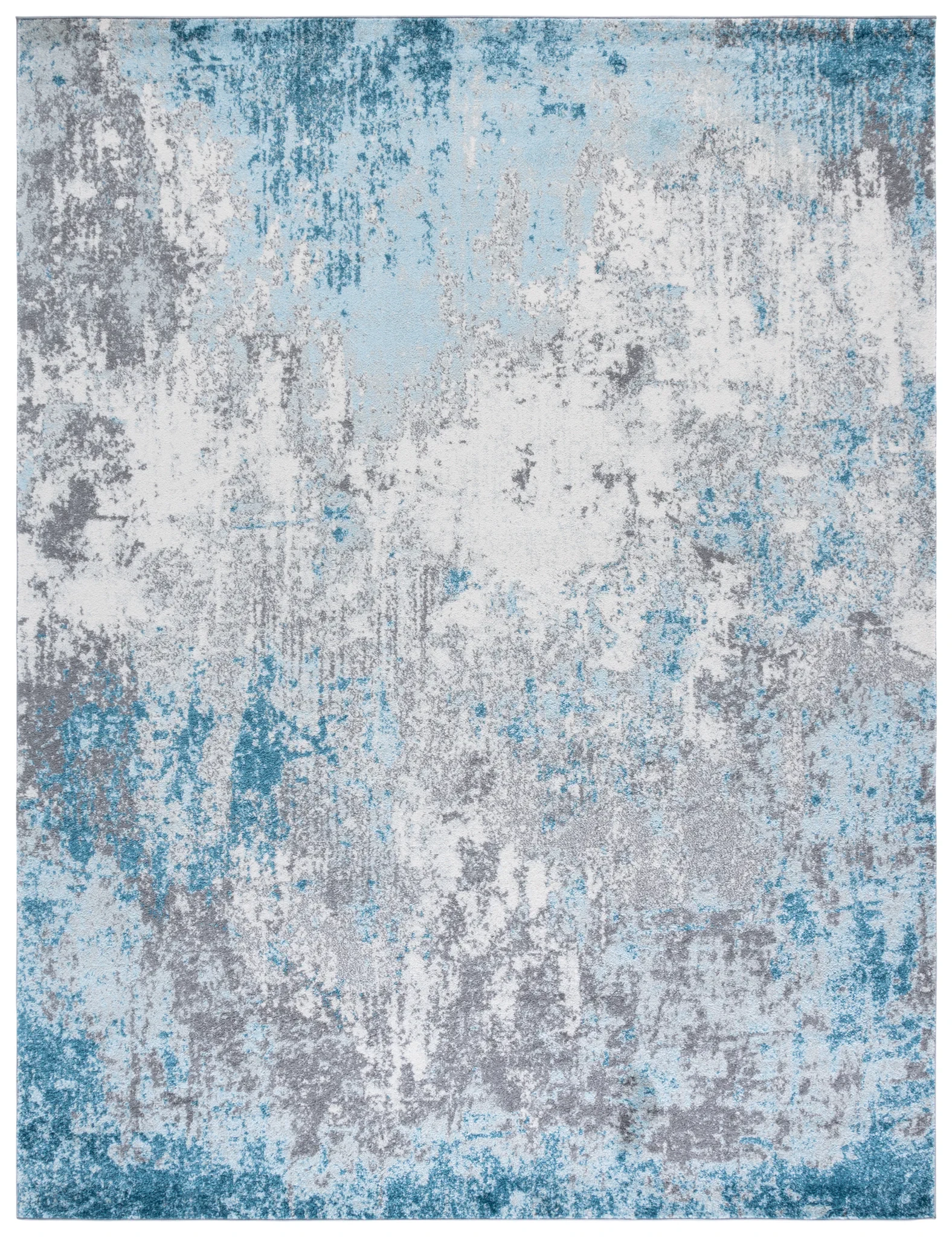 Tulum Abstract Rug in Gray / Blue