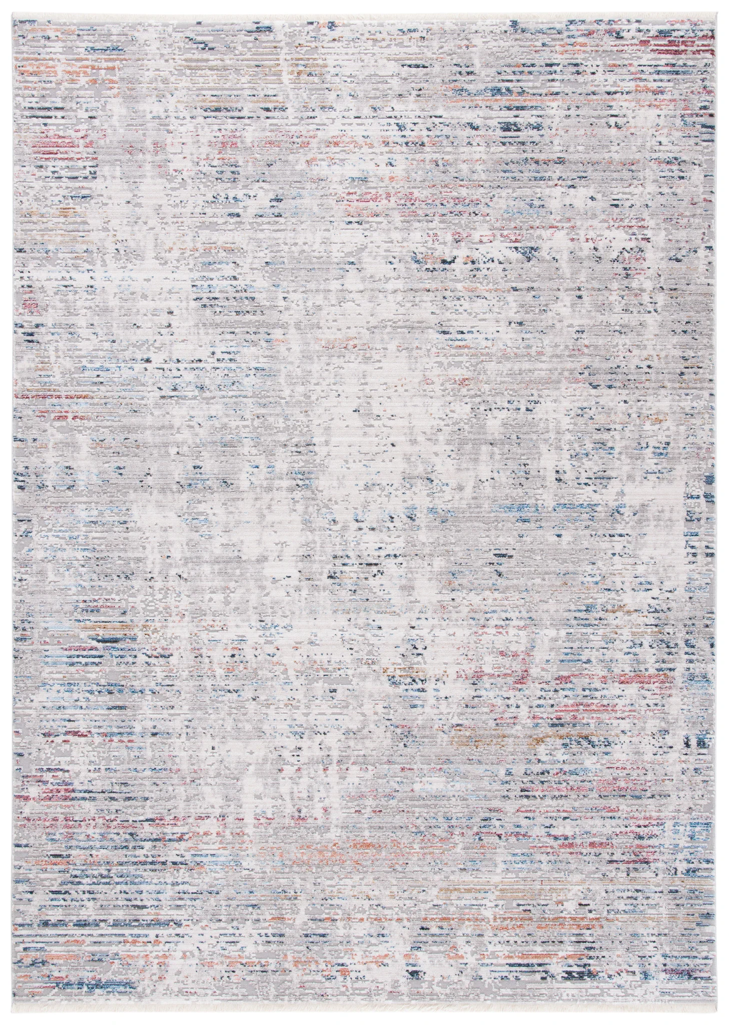 Valencia Abstract Linear Rug in Gray / Blue