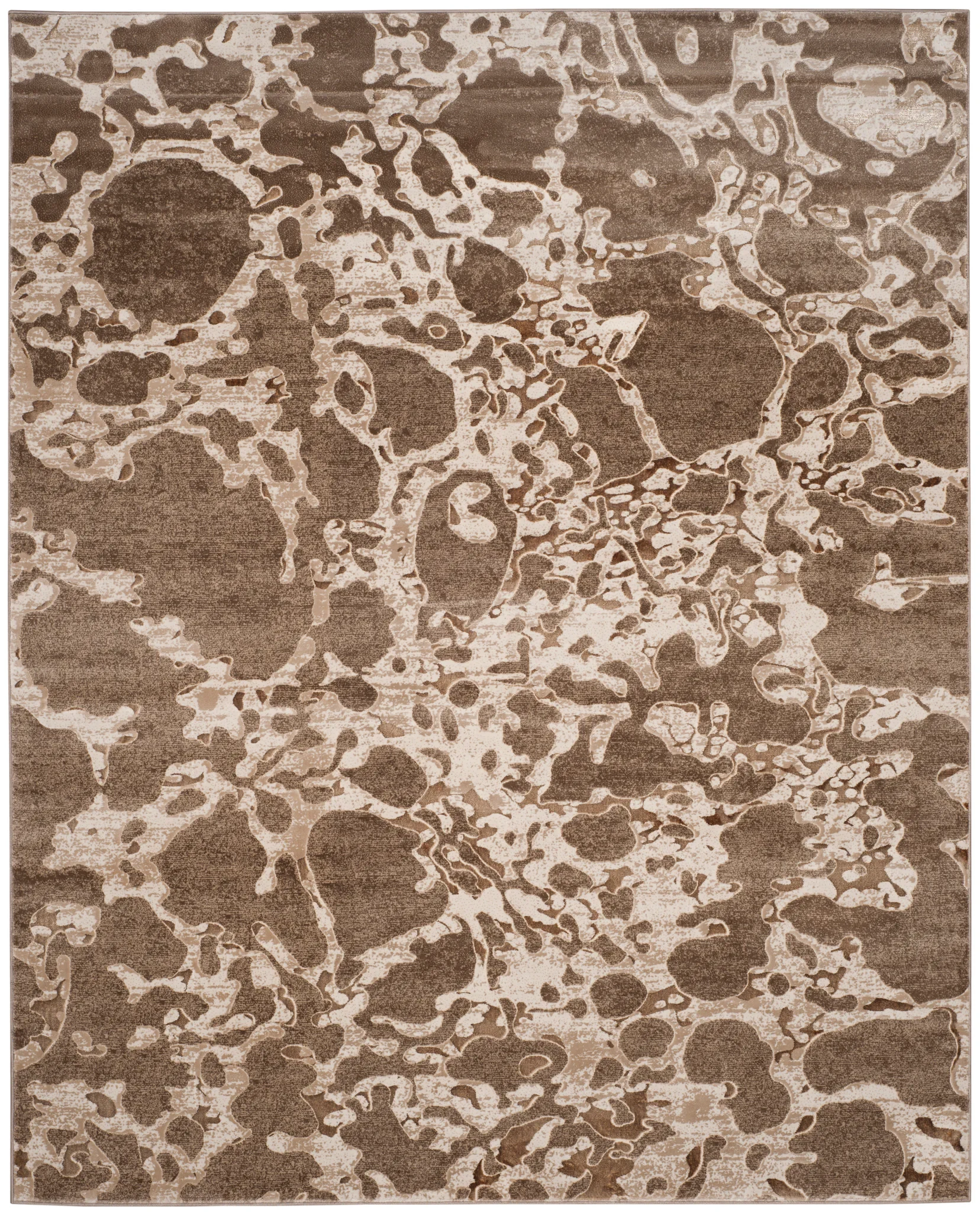 Vogue Organic Abstract Rug in Light Brown
