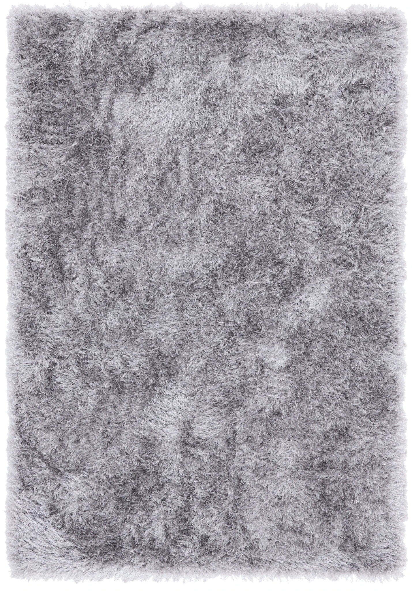 Vegas Solid Shag Rug in Gray