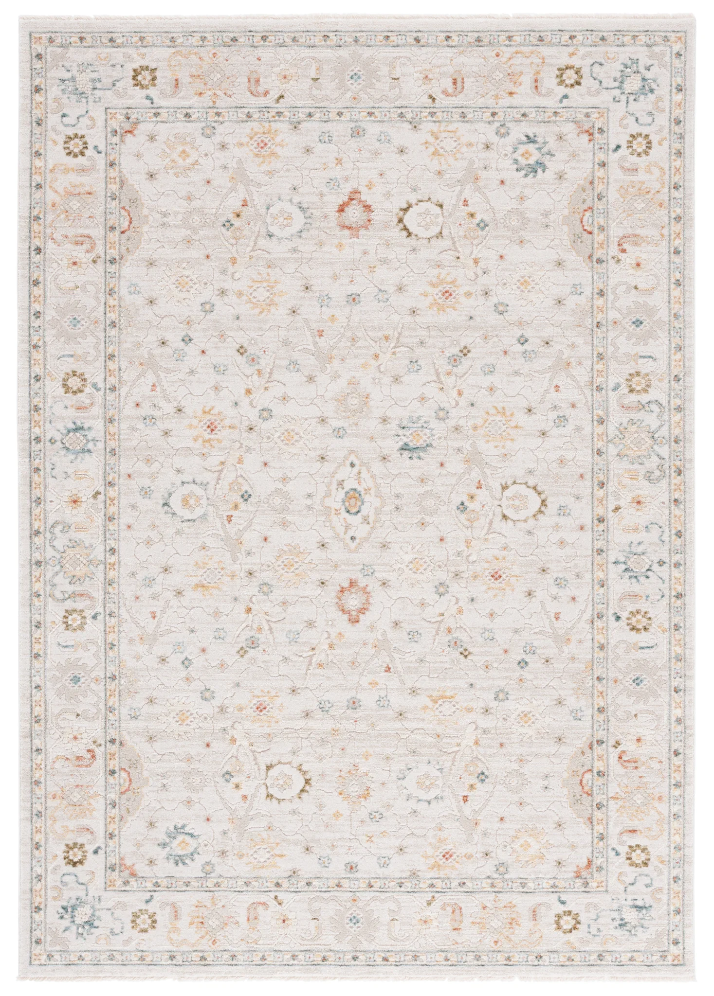 Verona Classic Medallion Border Rug in Ivory