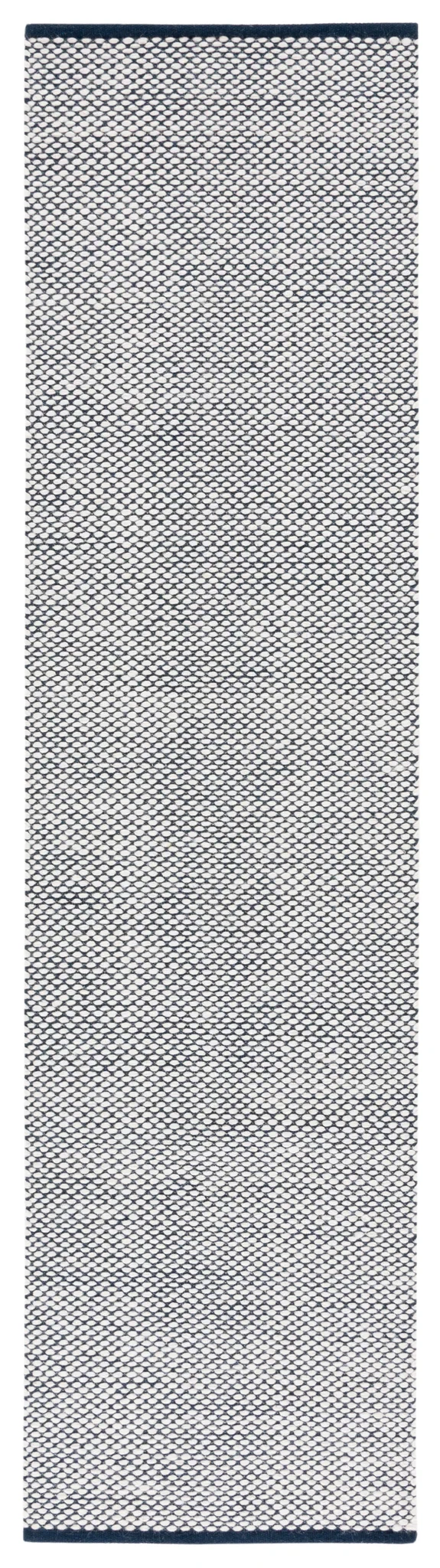 Vermont Heathered Flatweave Wool Rug in Navy / Ivory