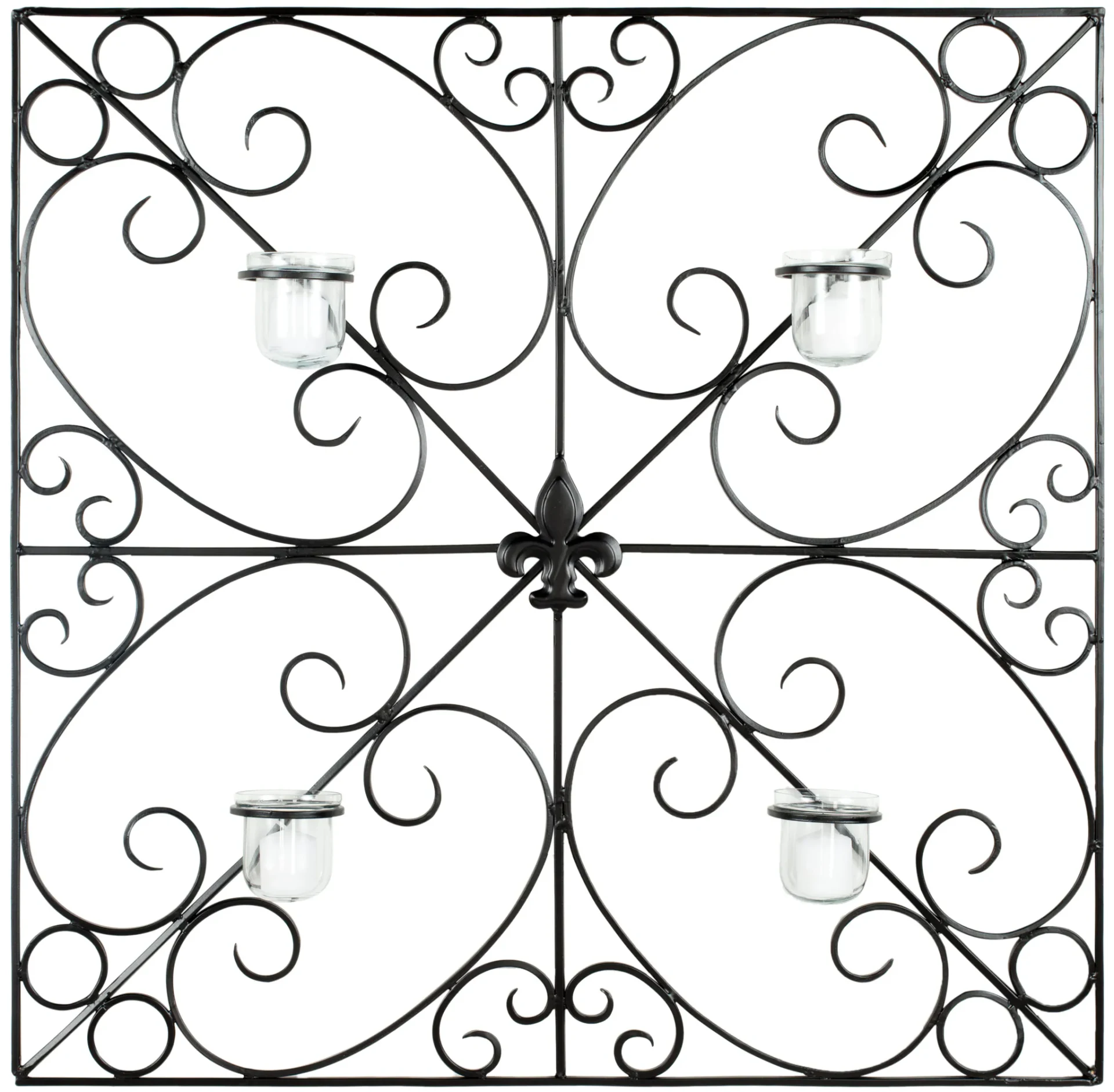 Votive Wall Decor in Black