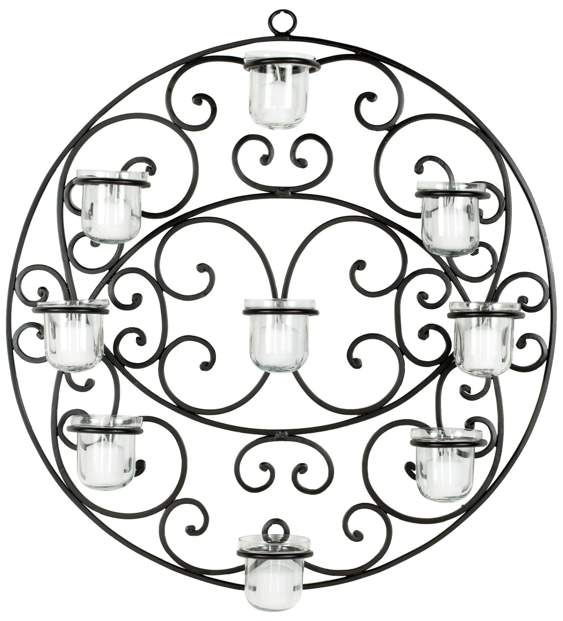 Tea Light Wall Decor in Black