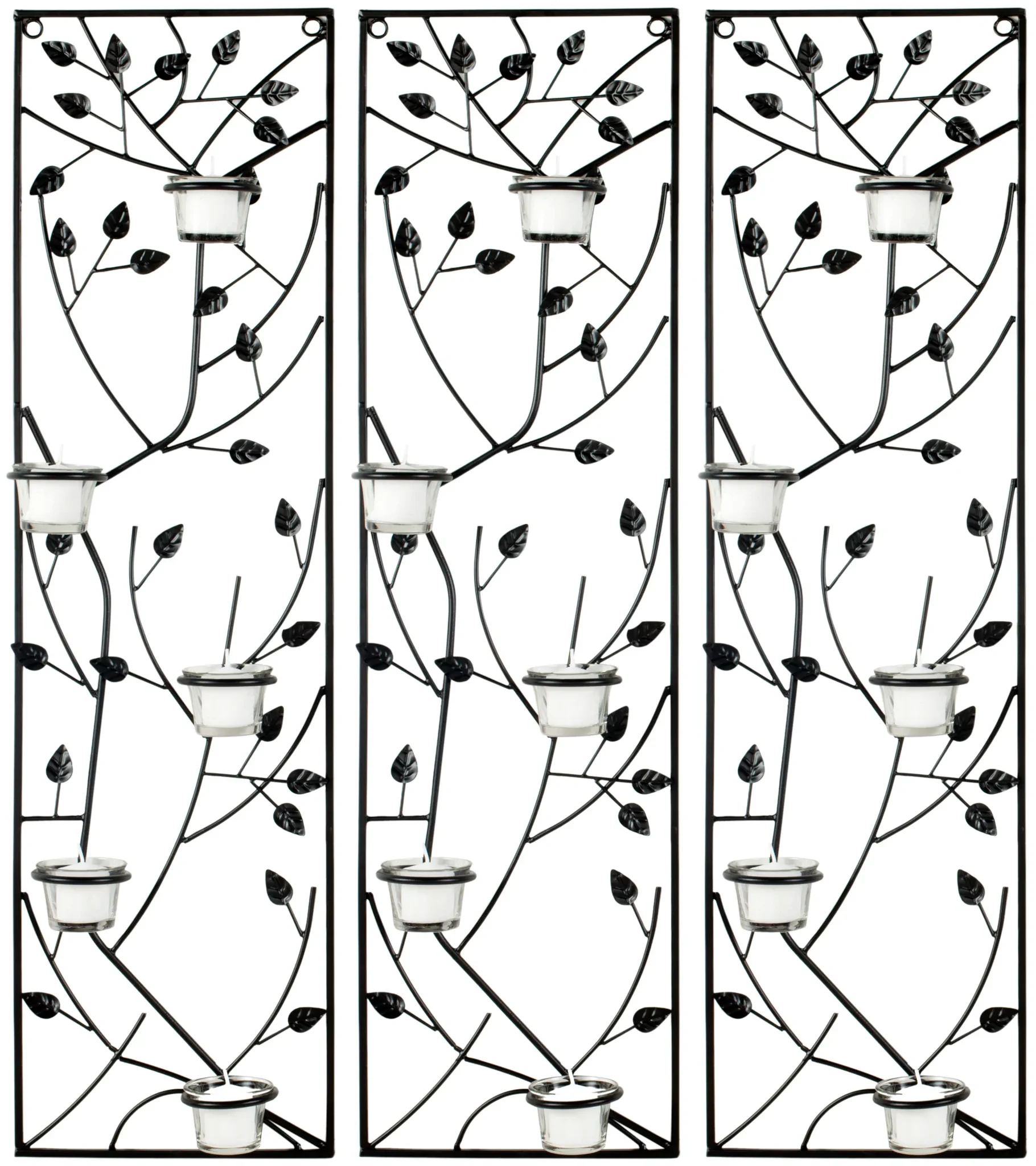 Votive Wall Decor (Set of 3) in Black