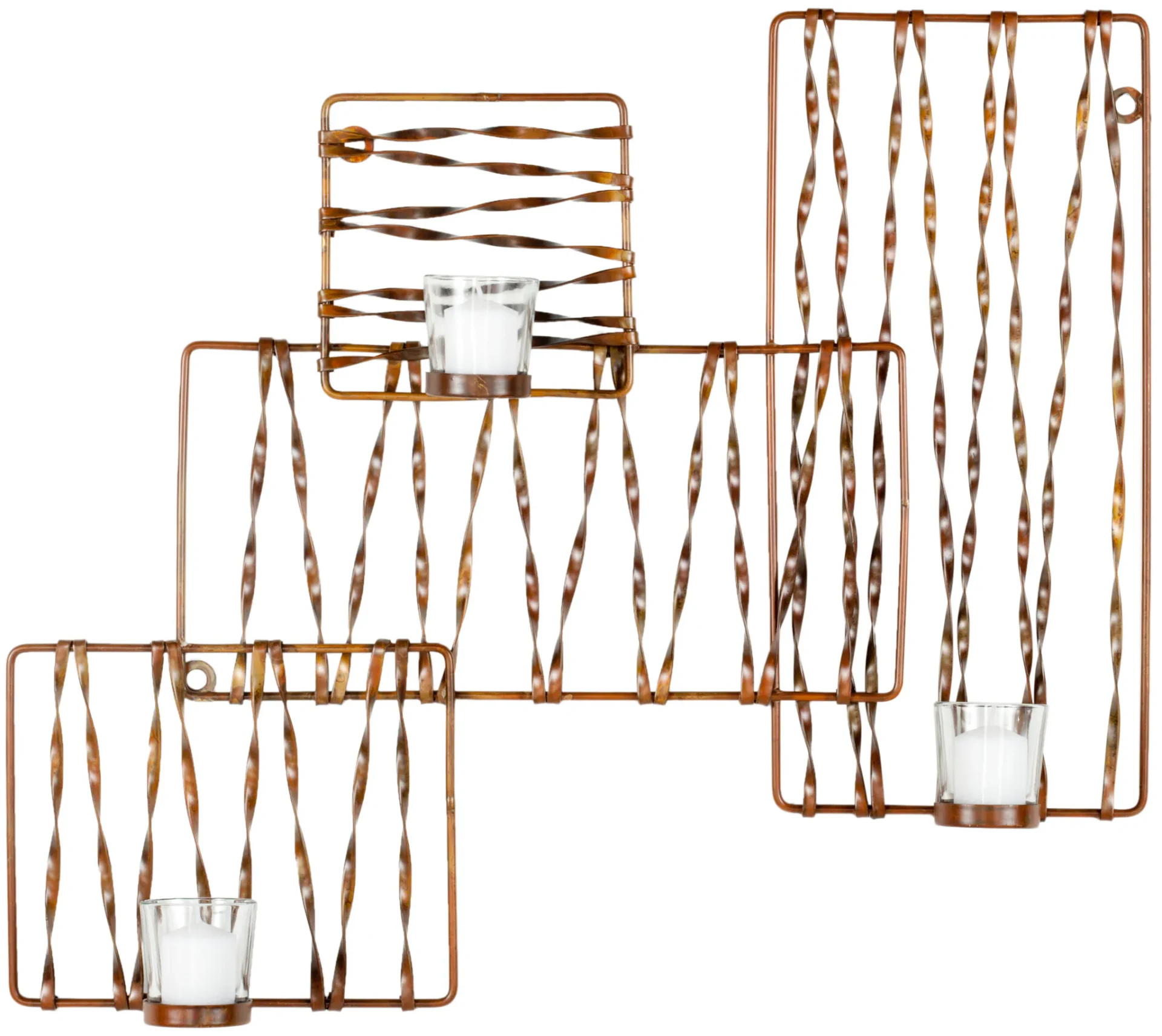 Votive Wall Decor in Burnt Copper