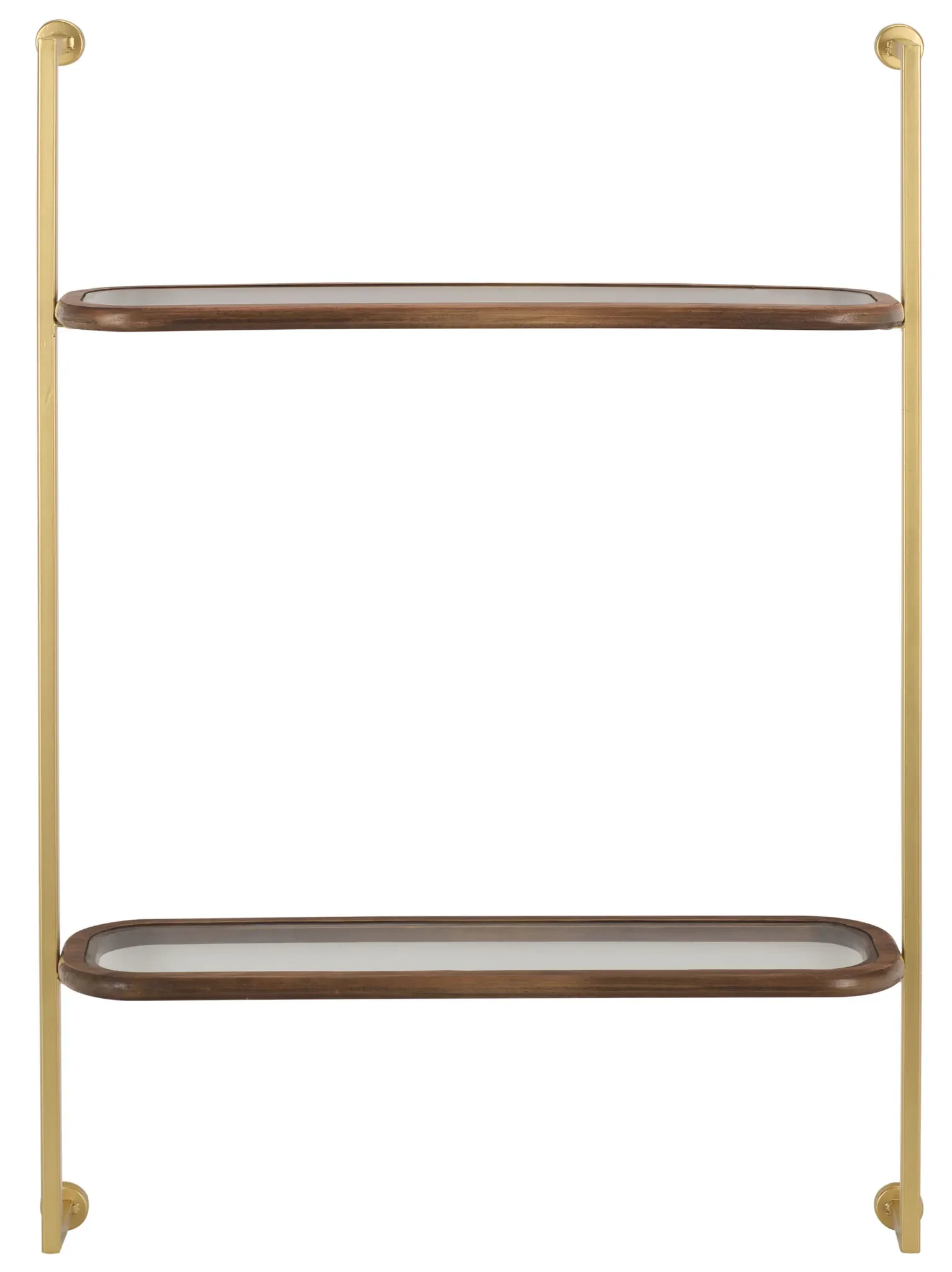 Alba Wall Shelf in Brown / Gold