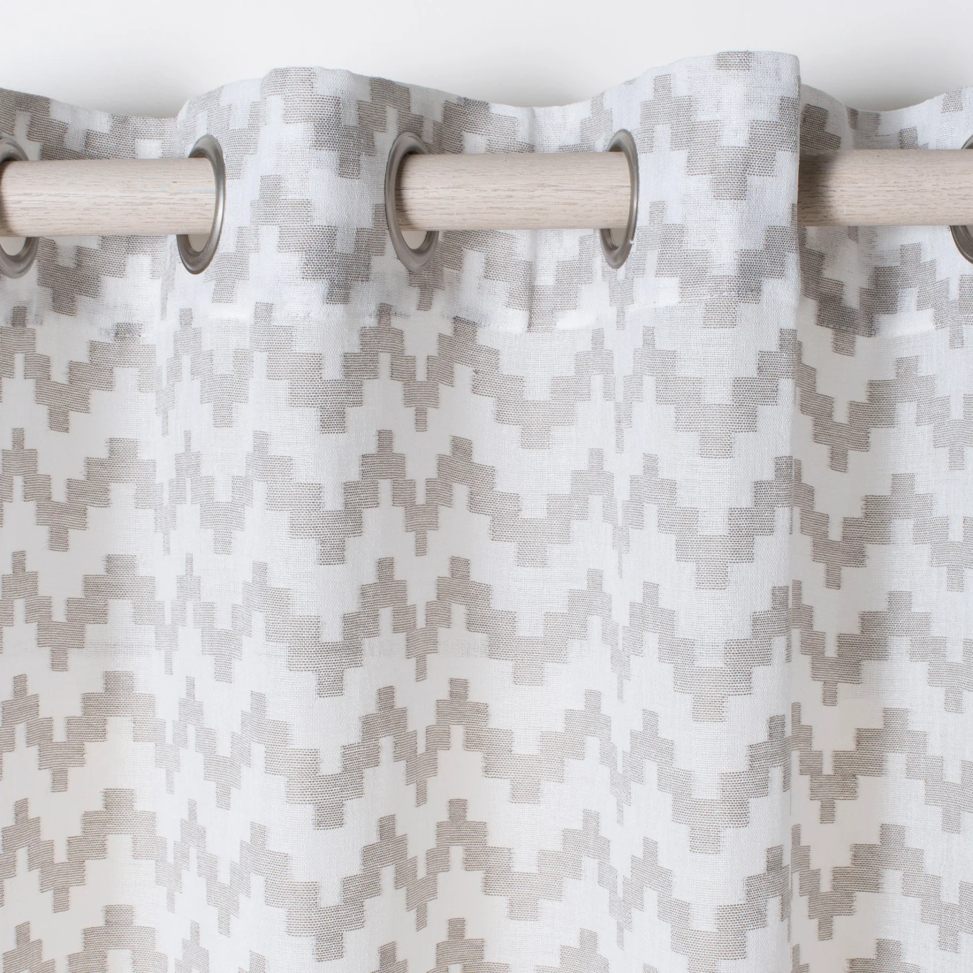 Penda Window Panel in Taupe / White