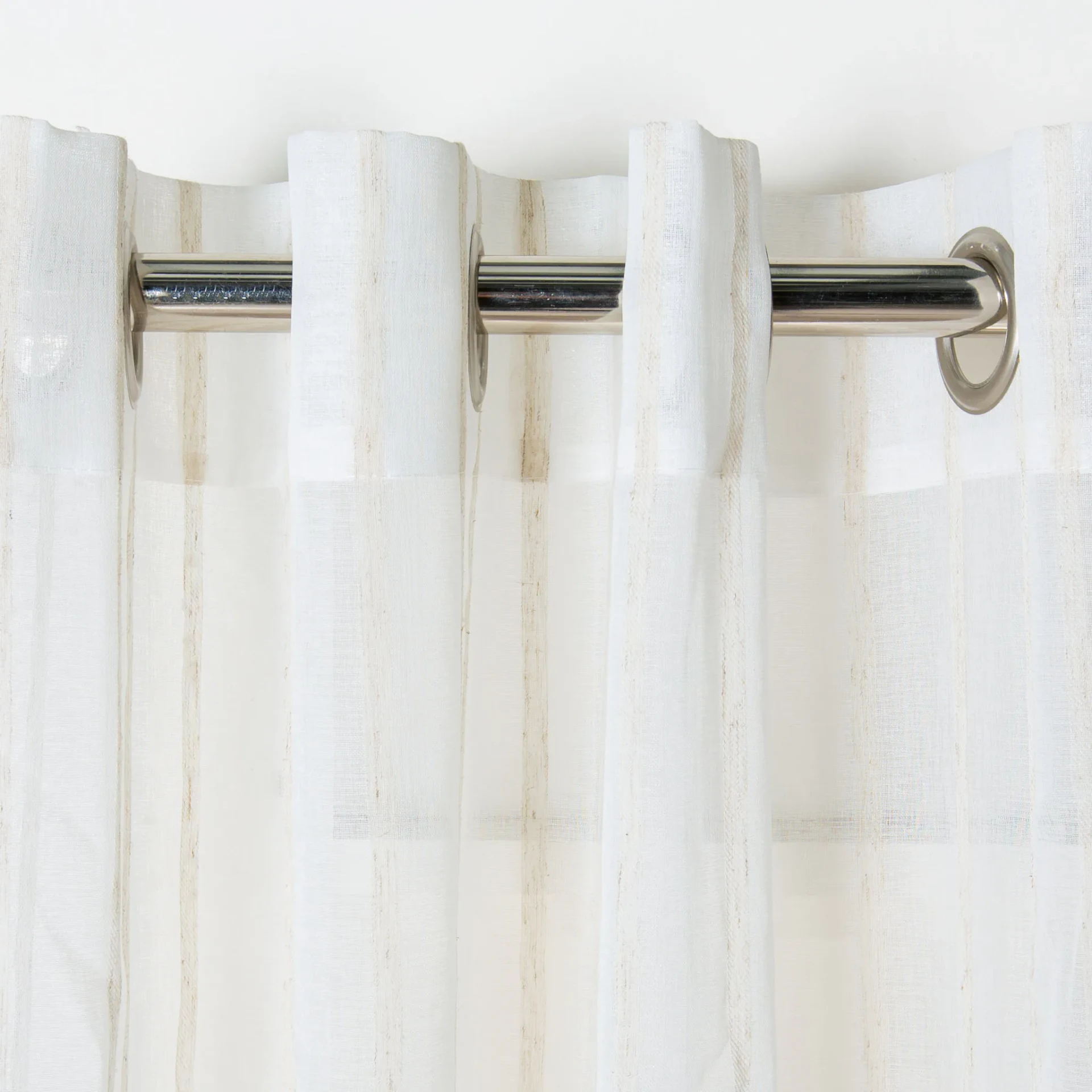 Zana Window Panel in Beige Stripe