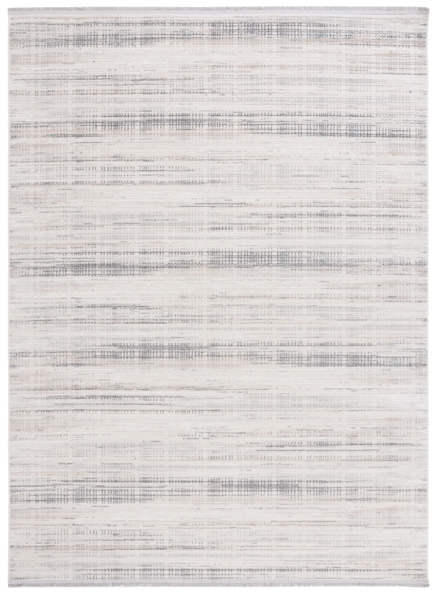 Whisper Linear Stripe Rug in Ivory / Gray