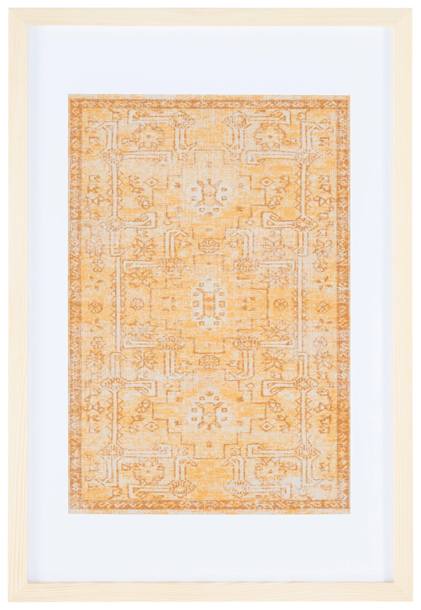 Renaldi Framed Textile Art in Gold
