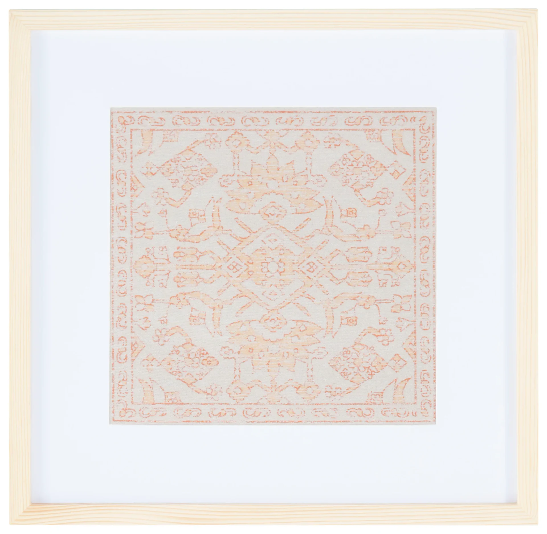 Stenquist 18X18 Framed Textile in Gold / Beige