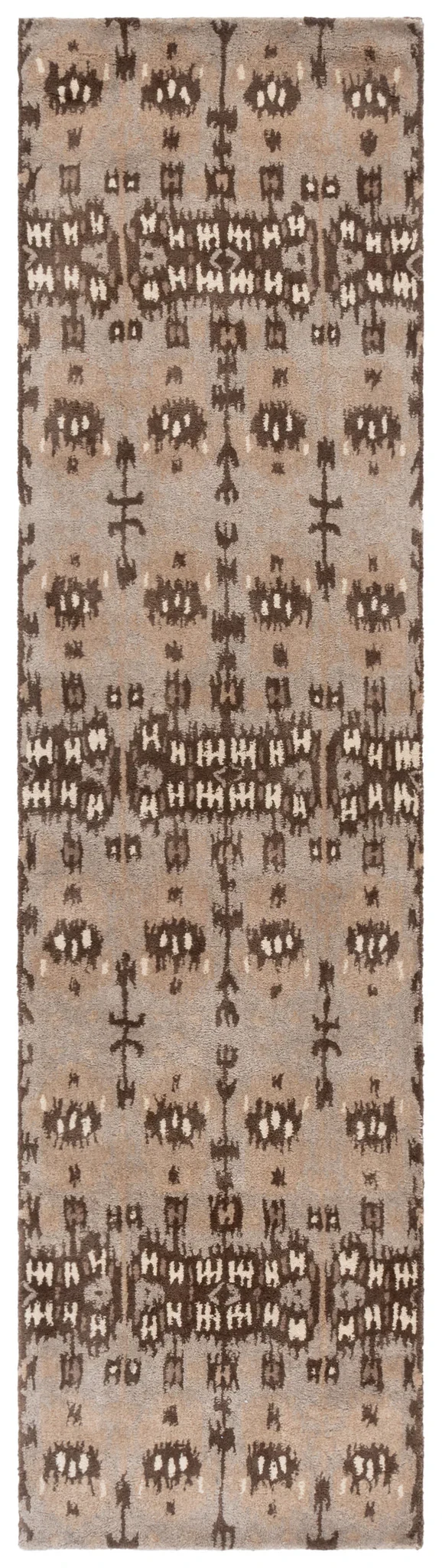 Wyndham Banded Ikat Hand-Tufted Wool Rug in Natural / Multicolor