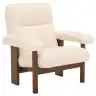 Cream Faux Shearling / Brown