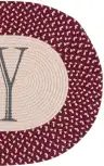 Beige / Burgundy Red