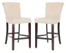 Beige / Chrome Ring / Espresso Leg