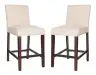 Beige / Chrome Ring / Espresso Leg