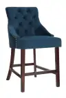 Navy Linen / Chrome Ring / Espresso Leg