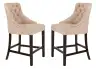 Beige Linen / Chrome Ring / Espresso Leg
