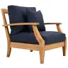 Natural Teak / Navy Blue