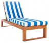 Natural / Royal Blue Striped